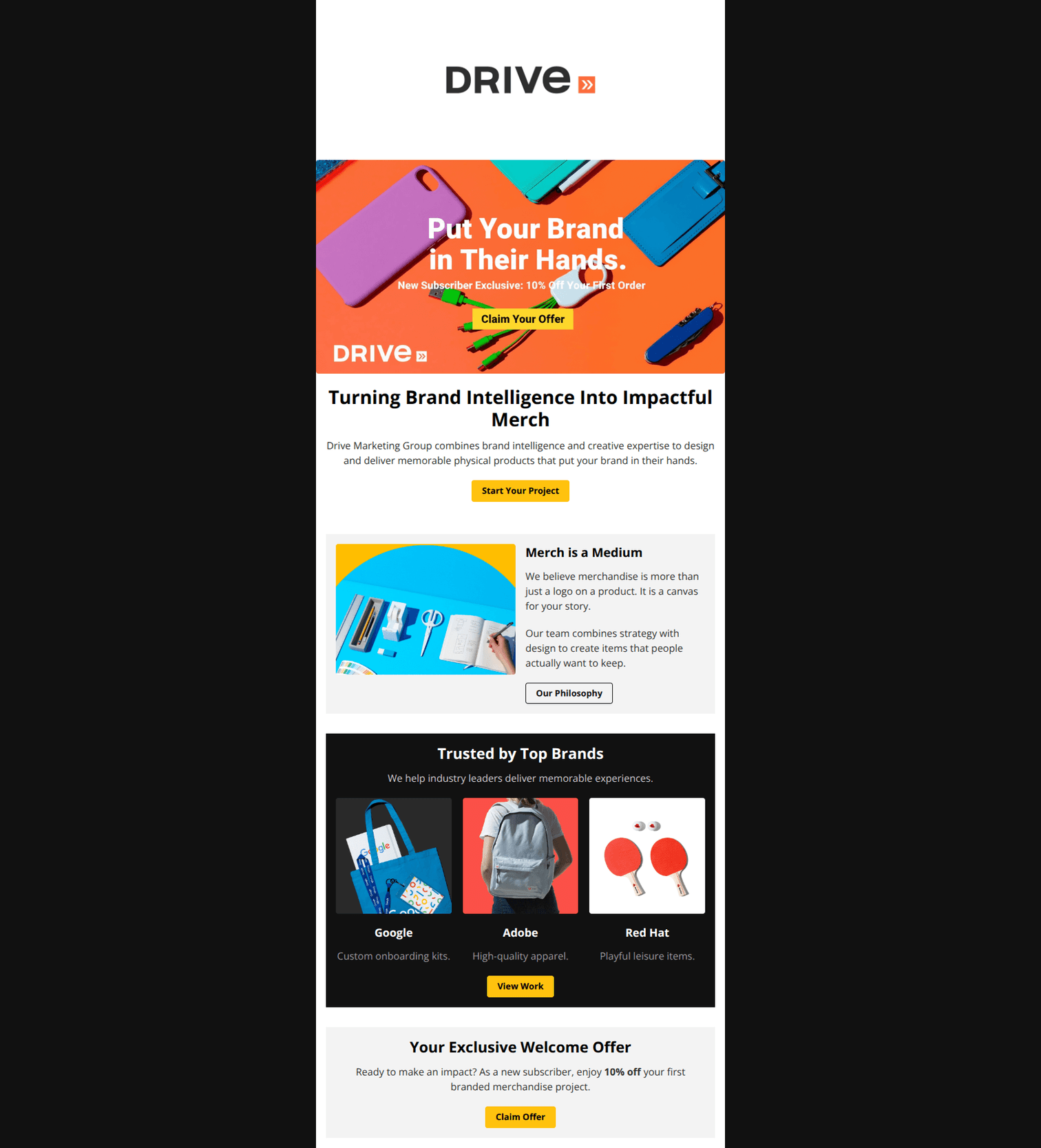 Email design: Welcome! Your 15% Off Awaits ๐