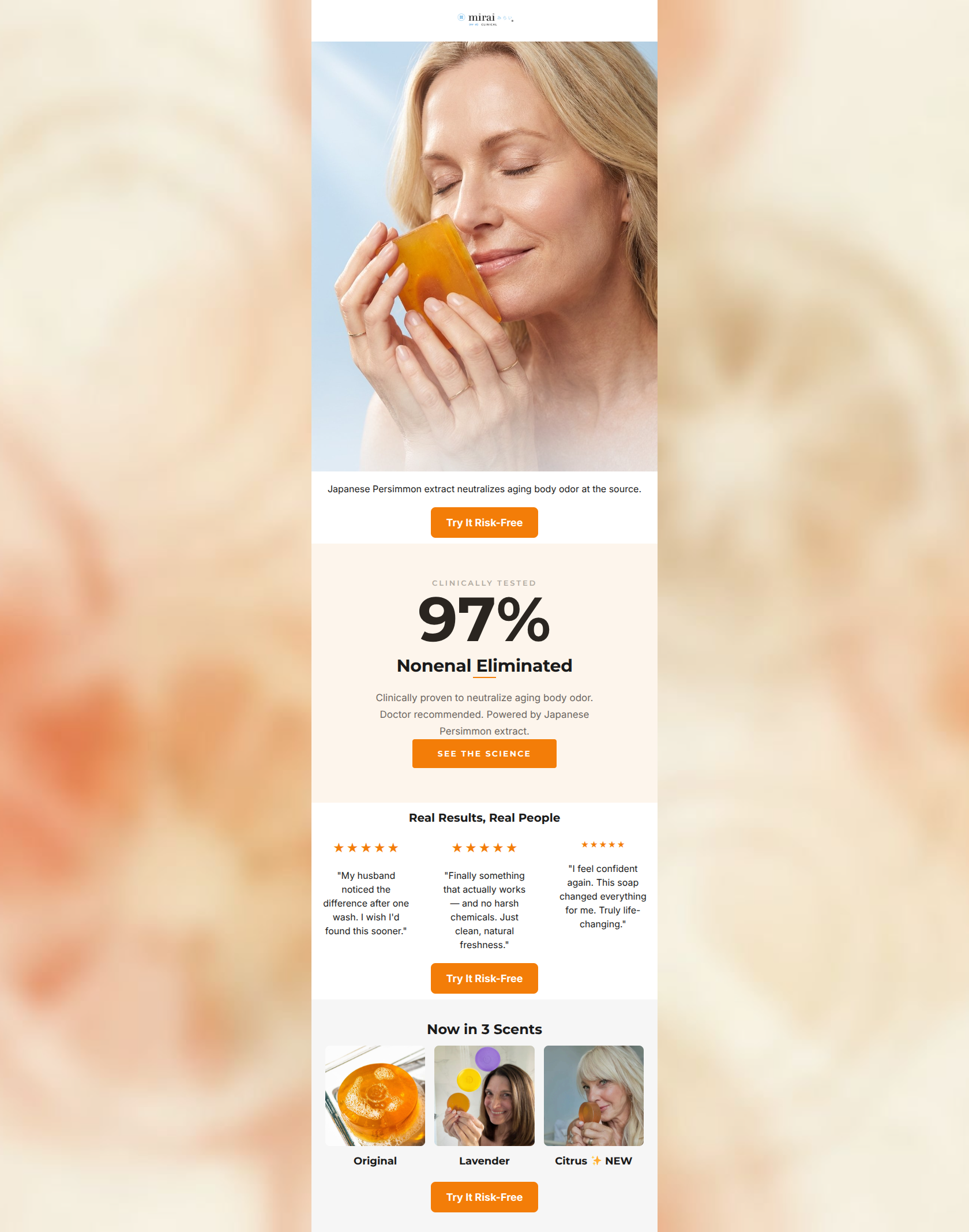 Email design: The soap that eliminates aging odor