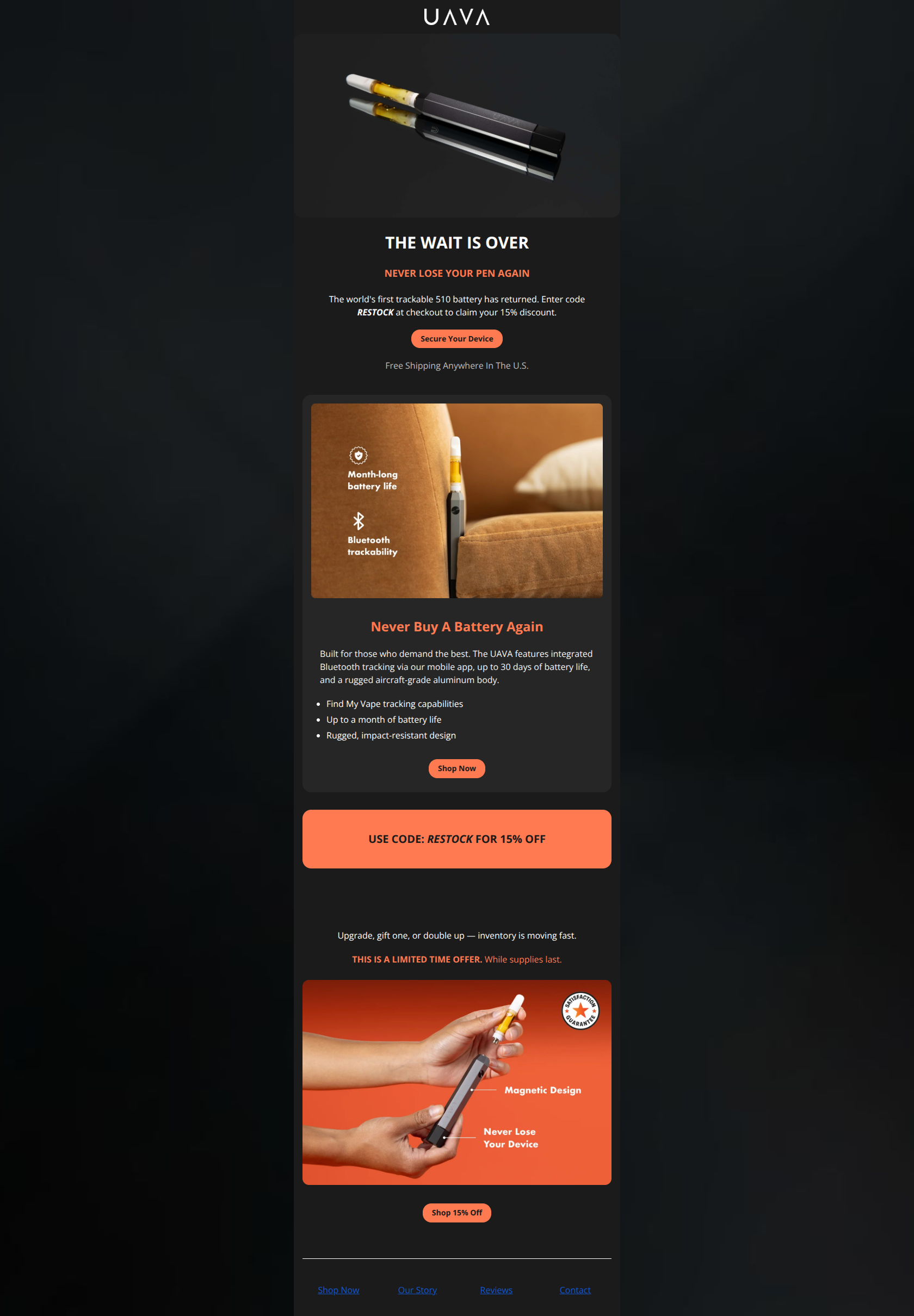 Email design: #3 Web Signup Relaunch Email