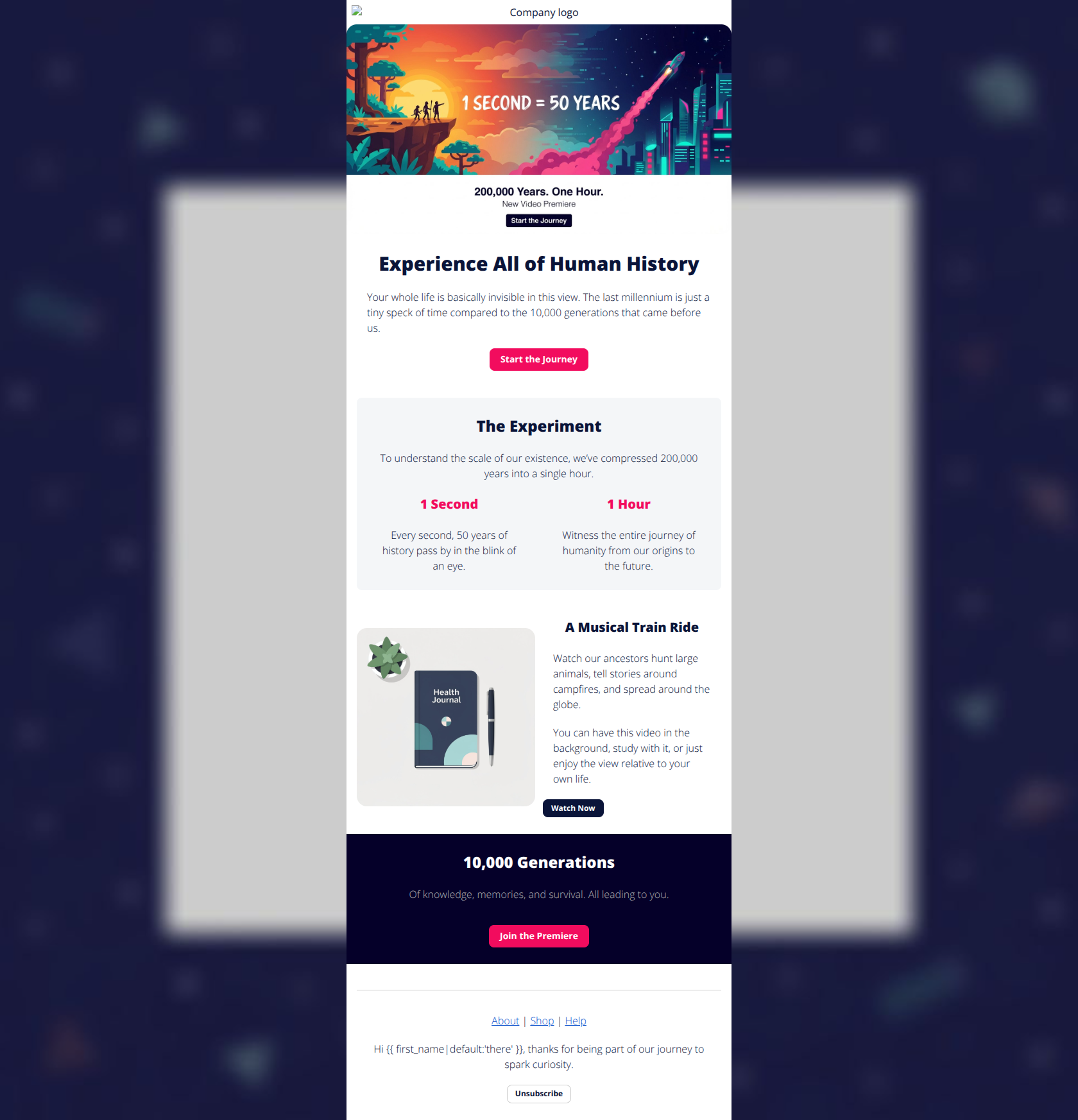 Email design: 200,000 years in 60 minutes ⏳
