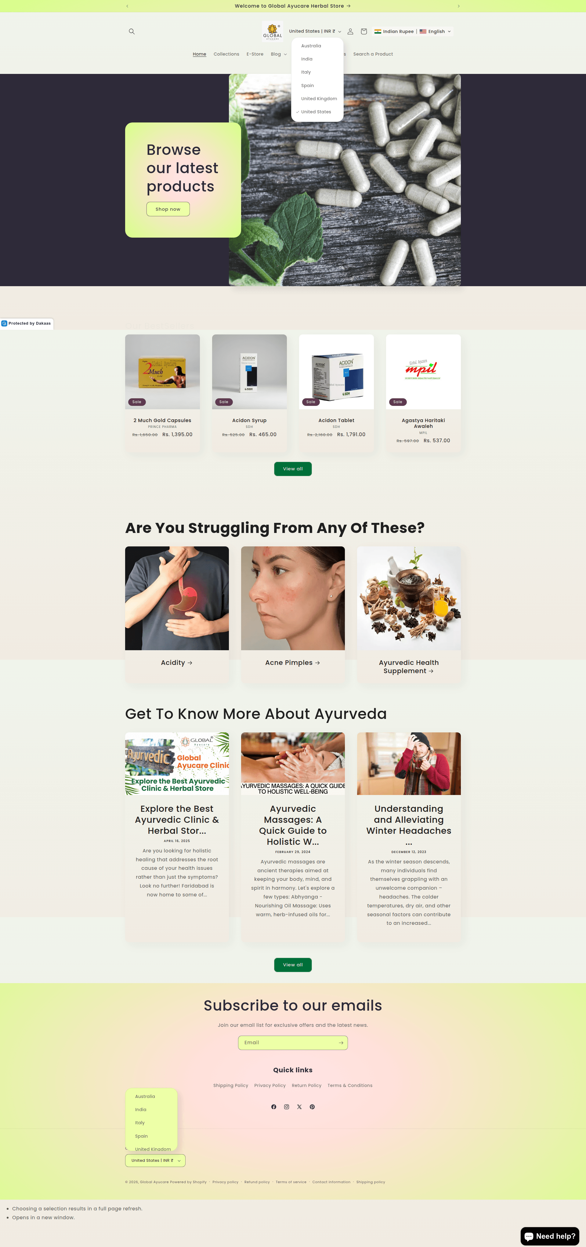 Screenshot of Global Ayucare