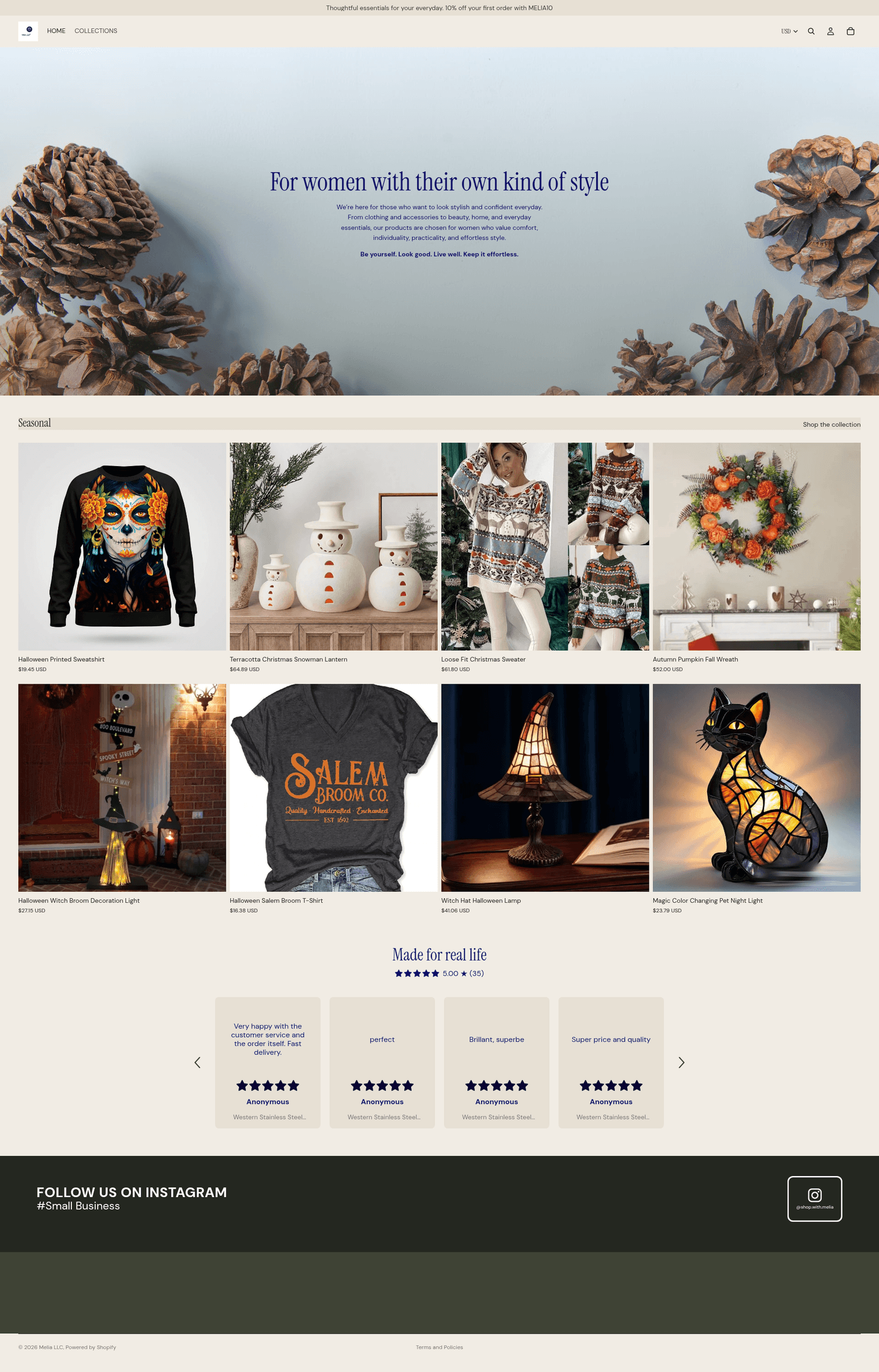 Screenshot of Melia LLC