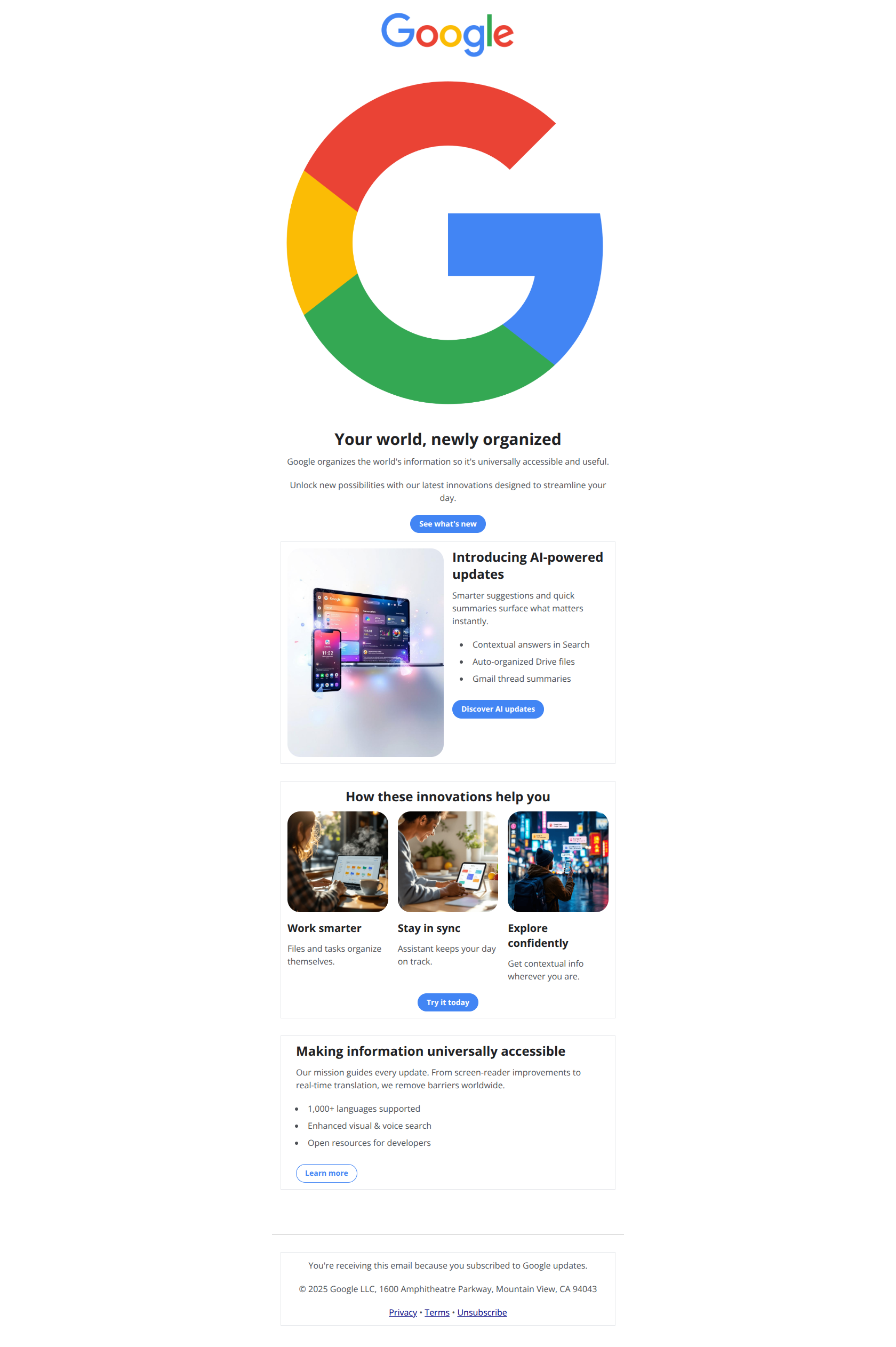 Email design: New Google Tools Inside ๐ก