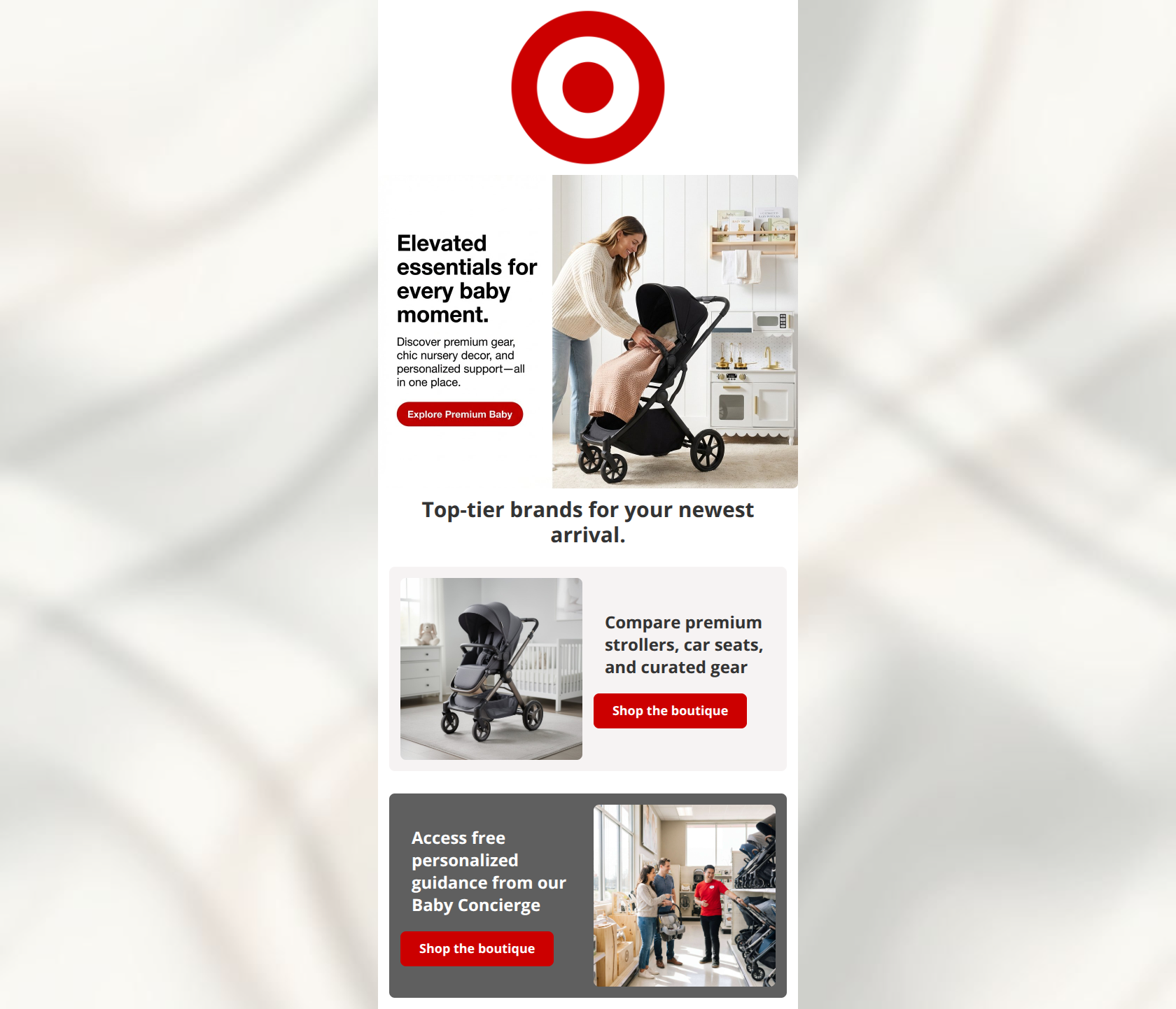 Email design: Discover the all-new Target Baby Boutique