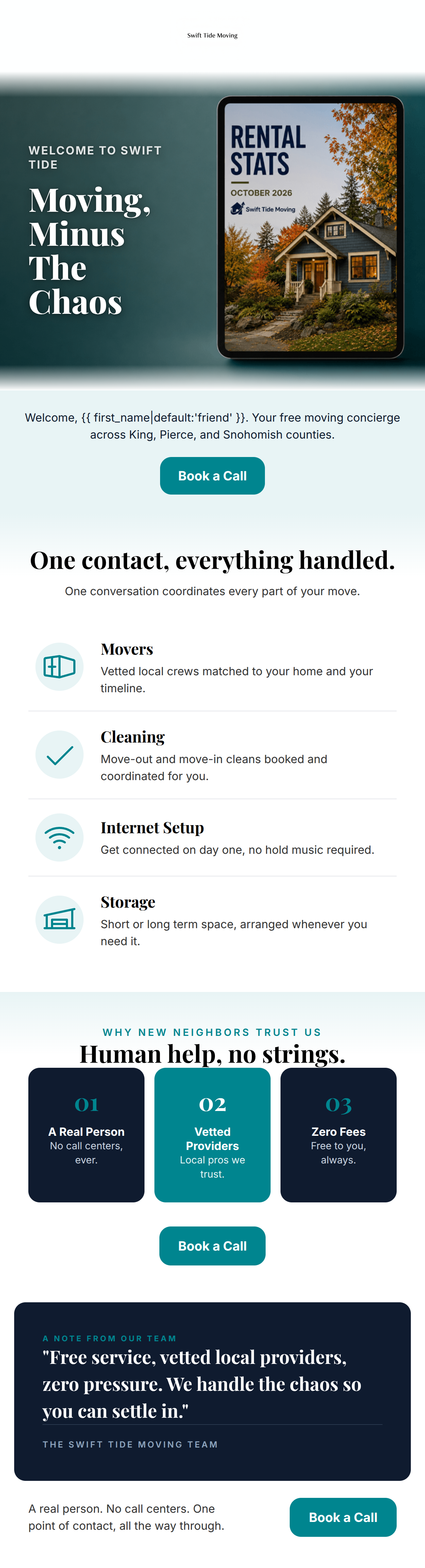 Email design: Welcome. Your move just got easier.