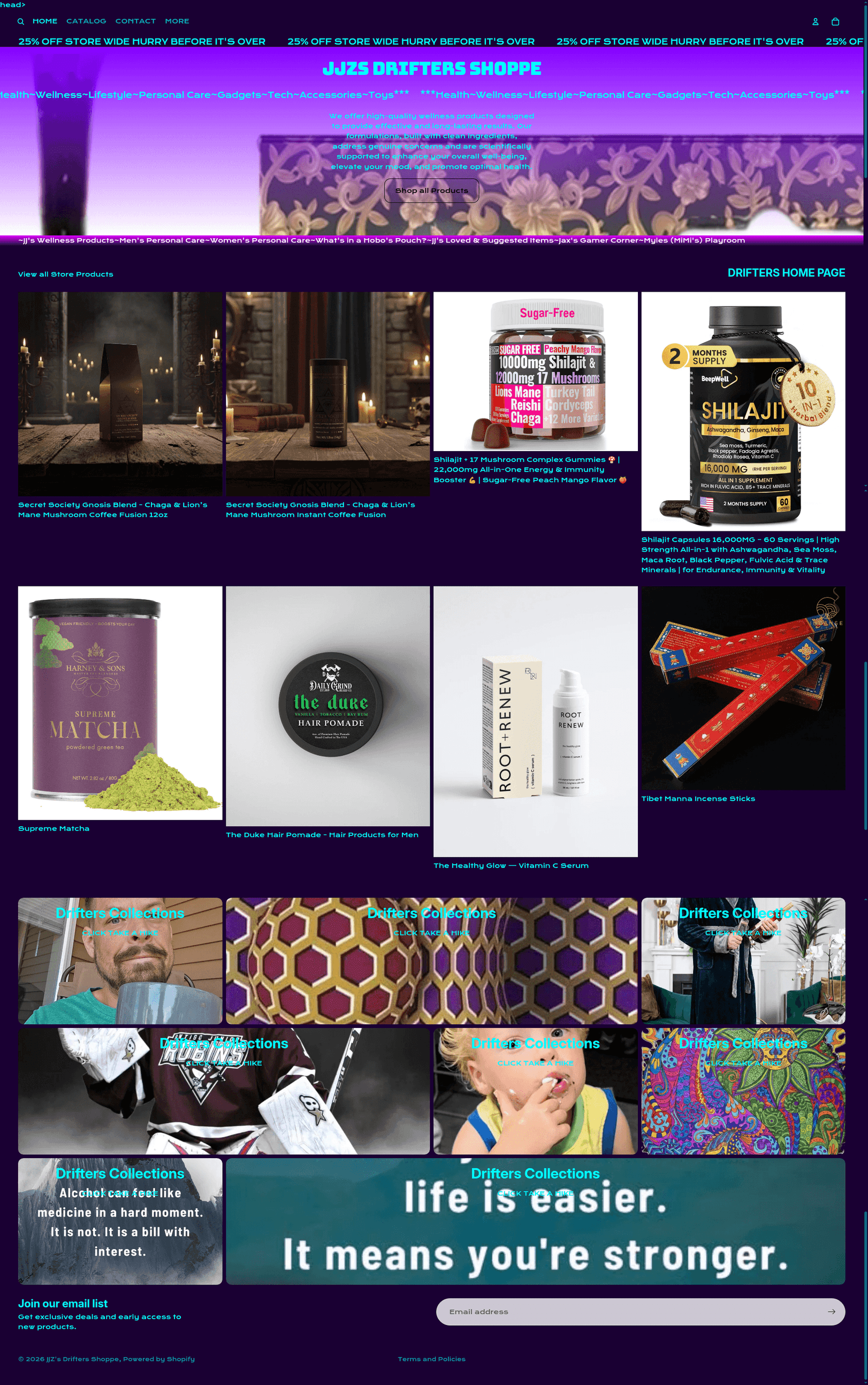 Screenshot of JJZ's Drifters Shoppe