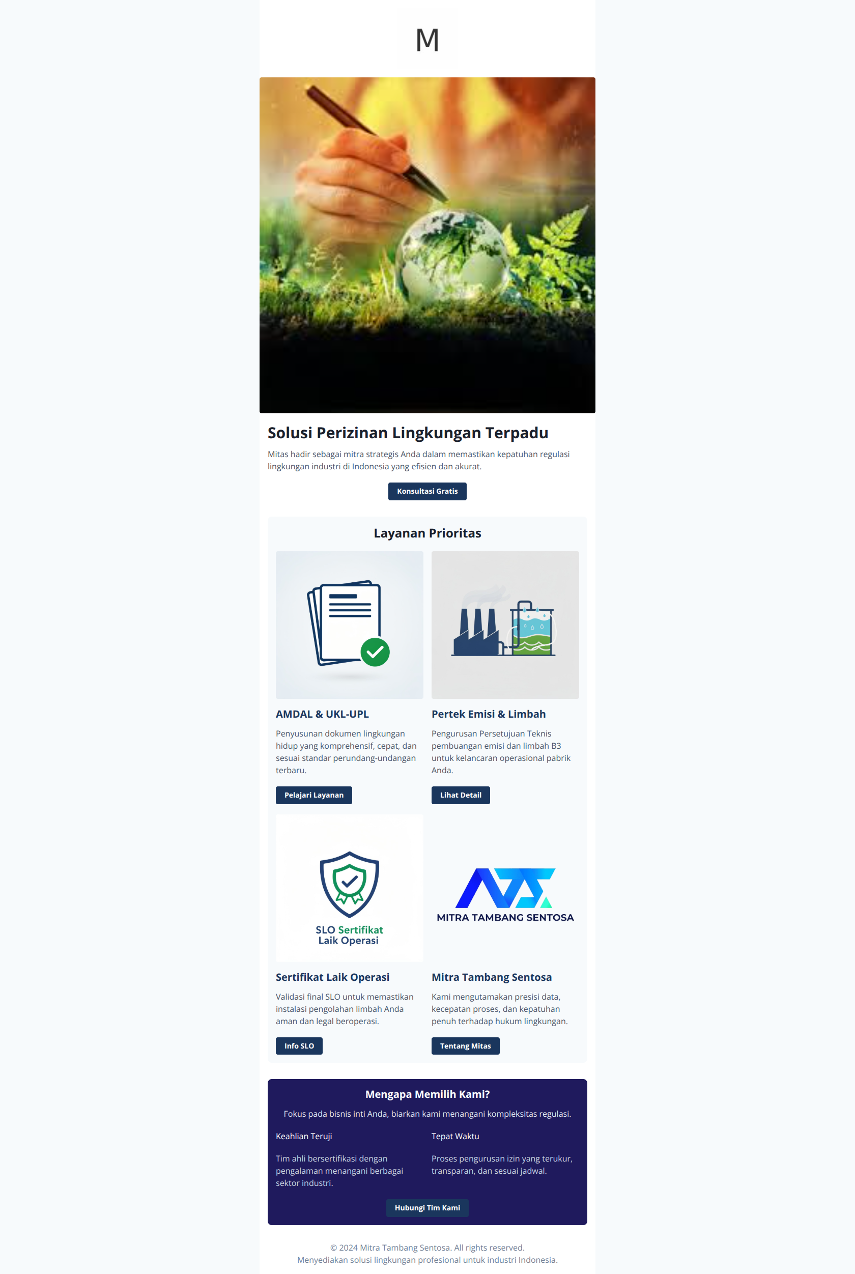 Email design: Solusi Tuntas Perizinan Lingkungan