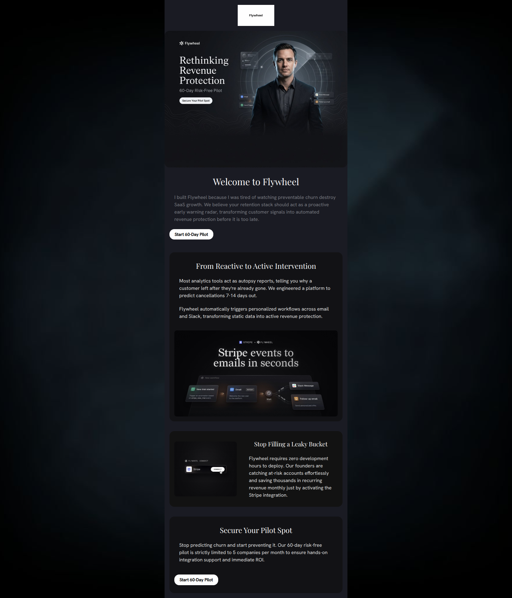 Email design: Welcome to Flywheel: A note from our founder