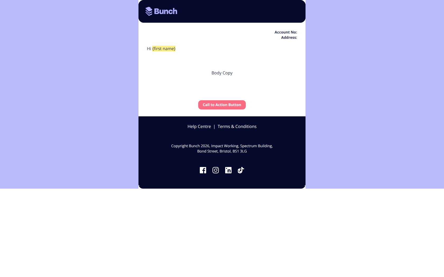 Email design: Transactional Template