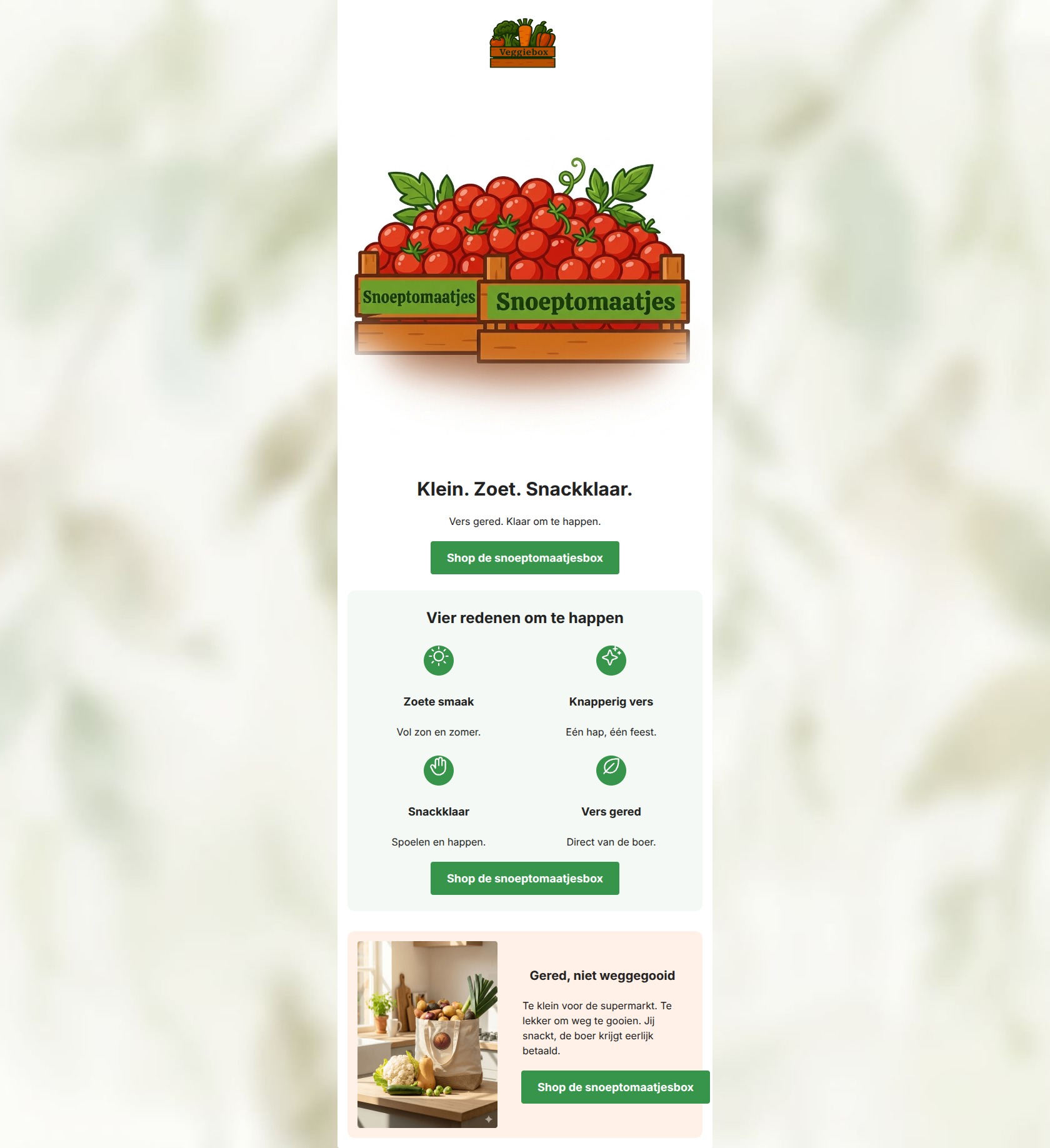 Email design: Zoete snoeptomaatjes, zo uit de hand ๐