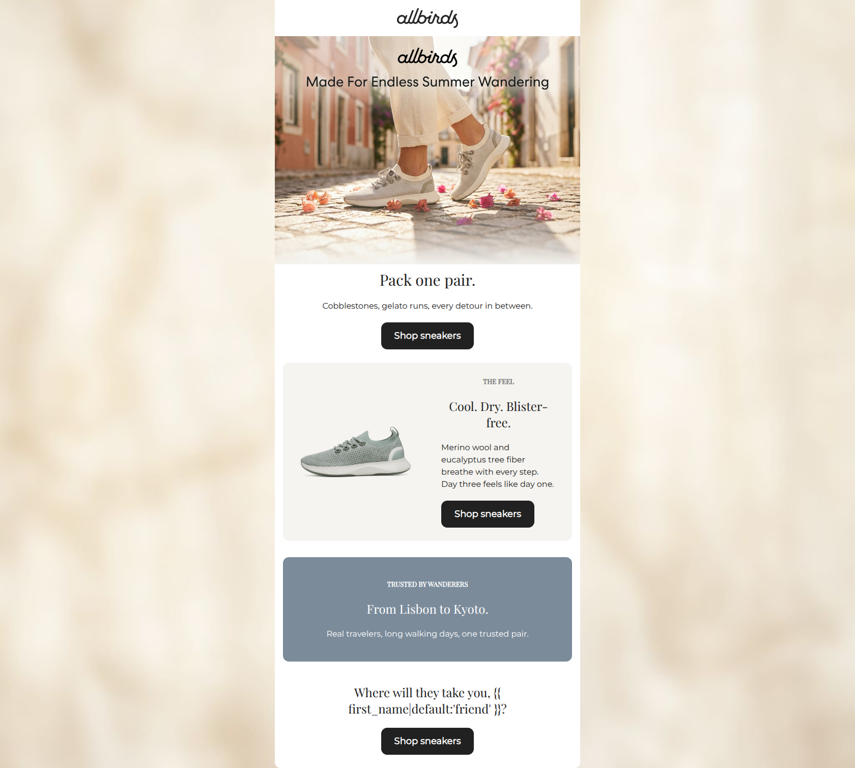 Email design: 10,000 steps never felt this good