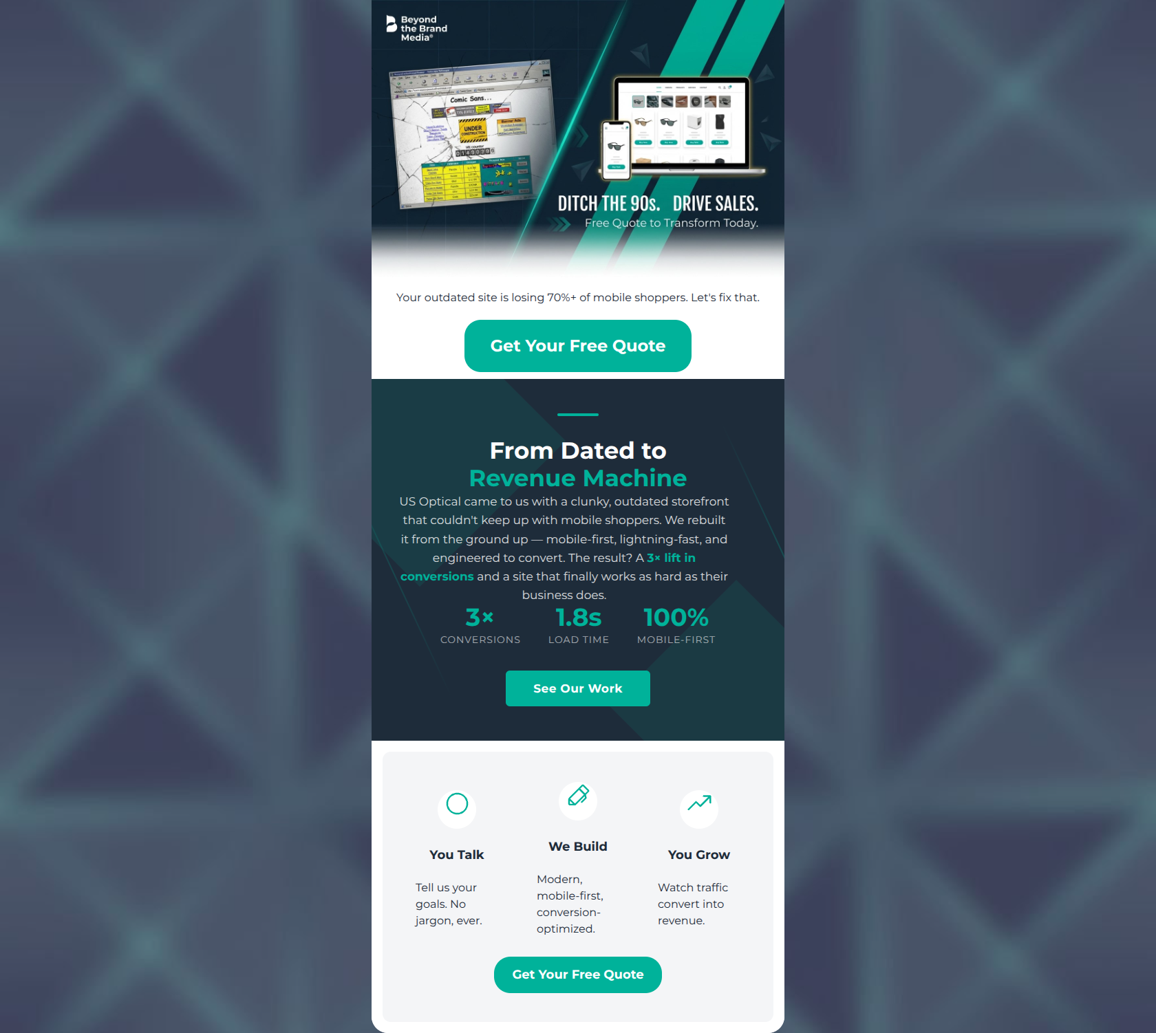 Email design: Your website is costing you sales.