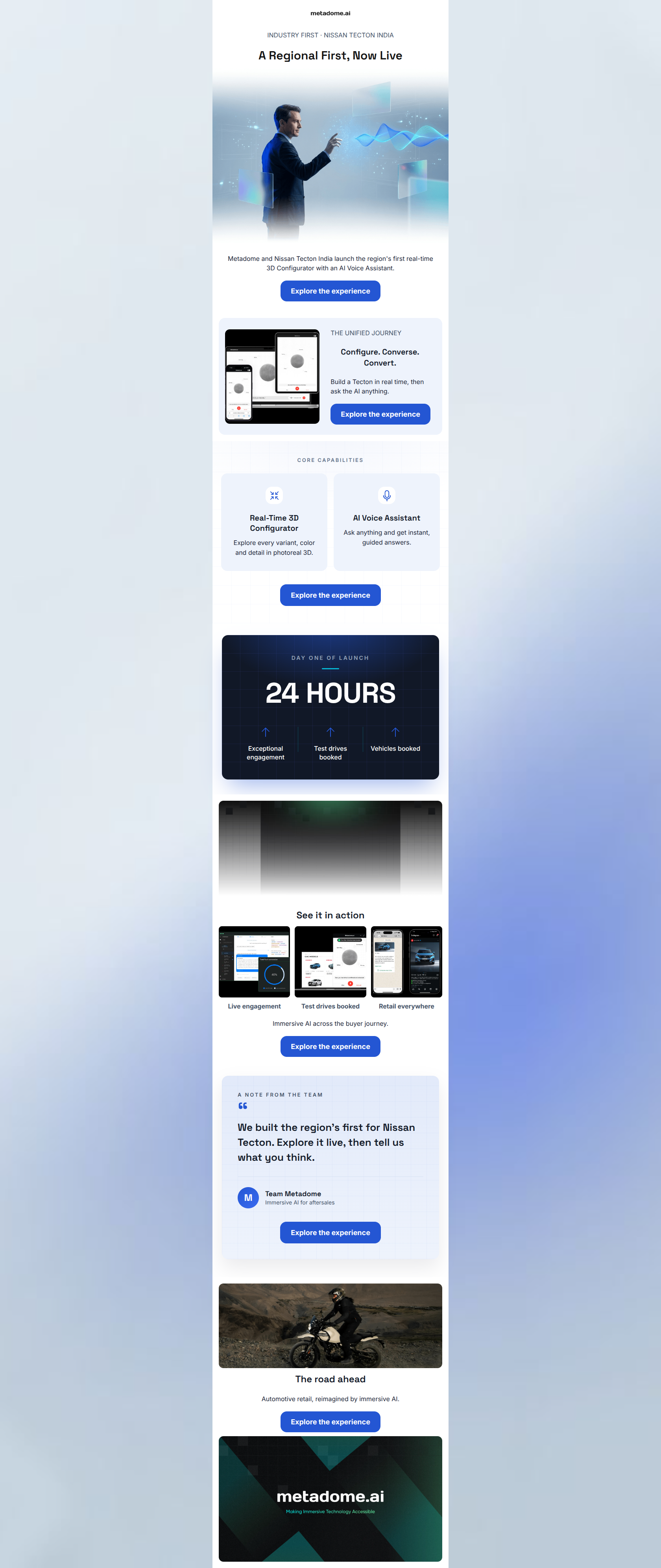 Email design: An Industry-First: Nissan Tecton, Reimagined by AI