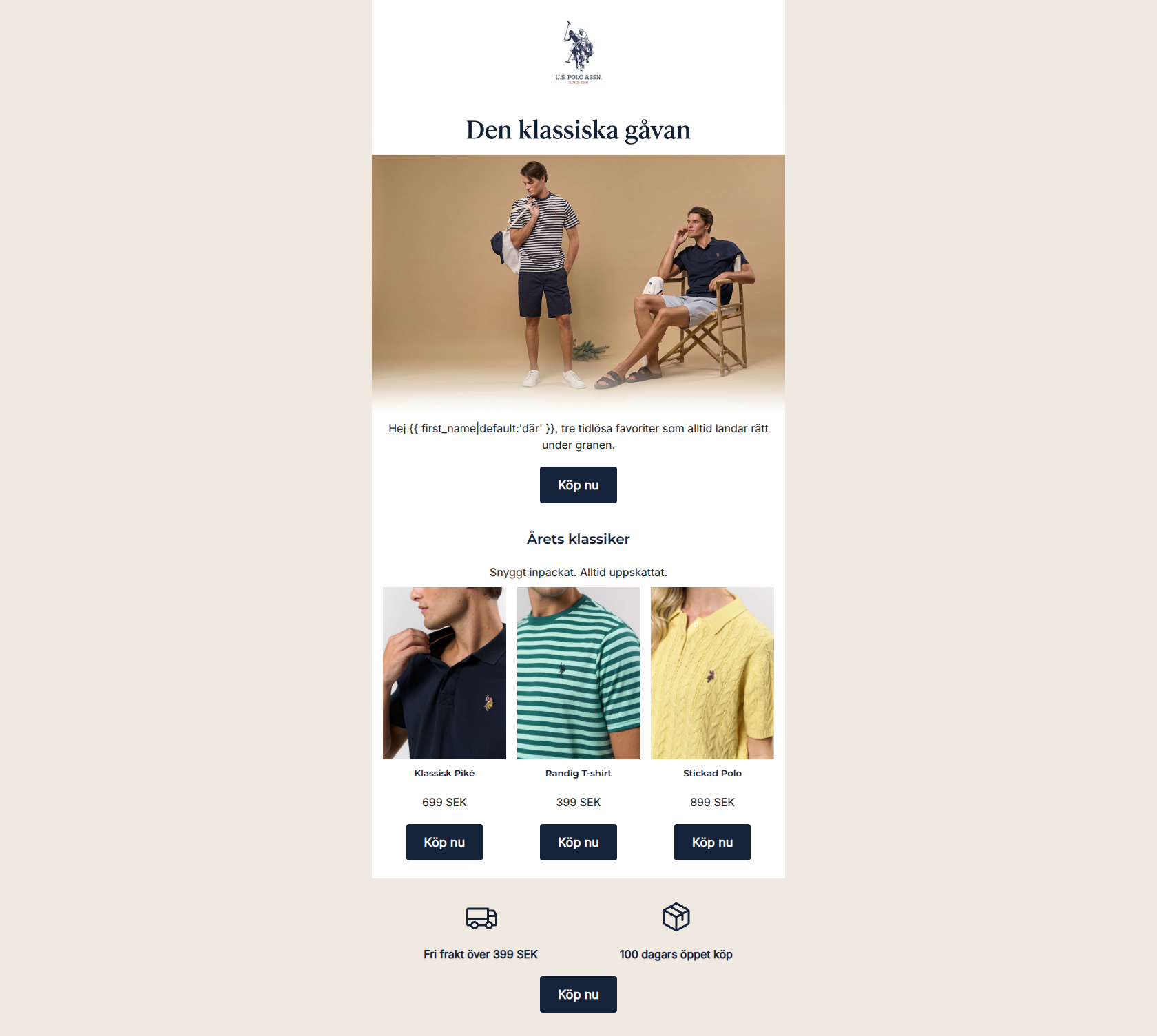 Email design: Den klassiska gåvan.