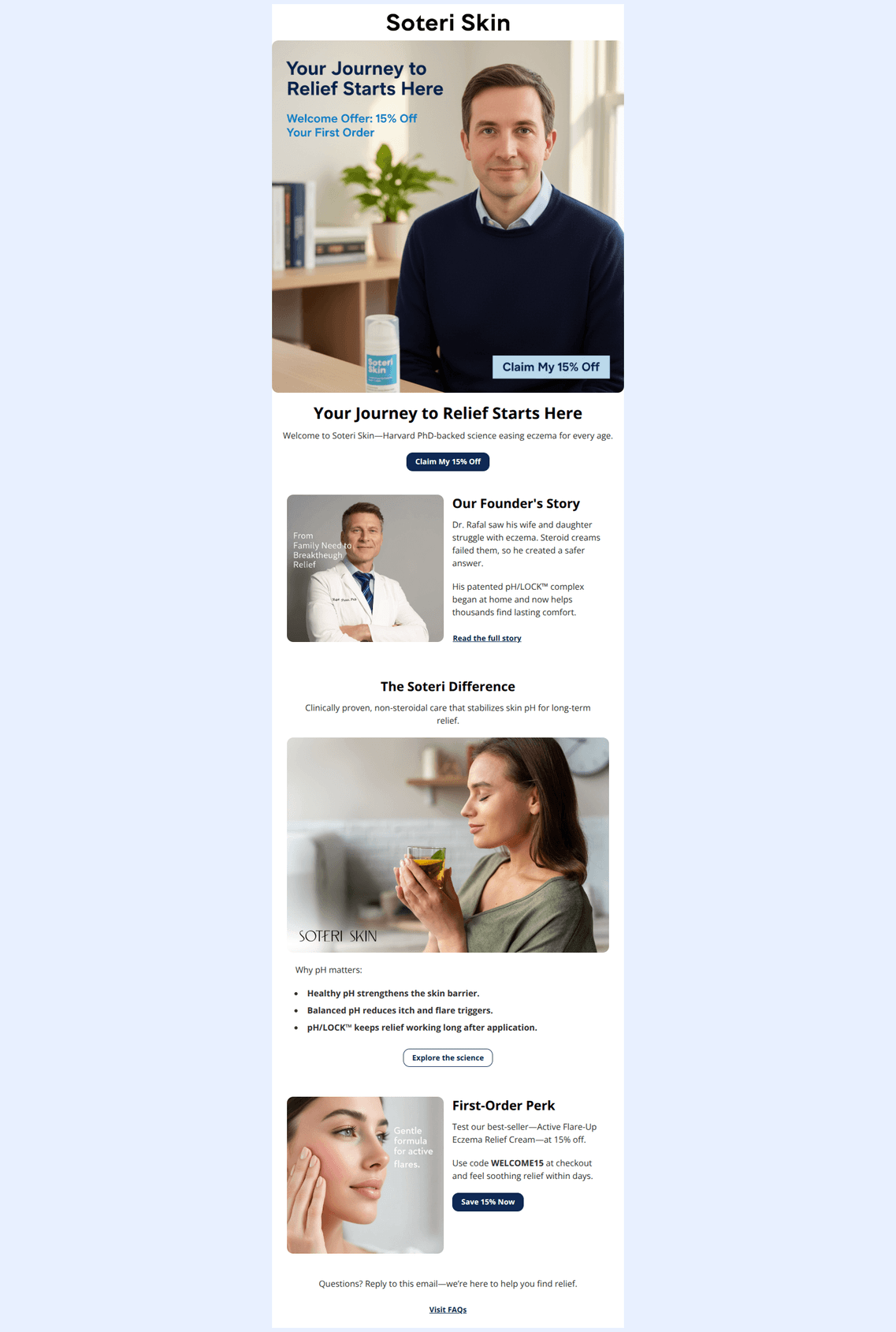 Email design: Welcome! Your Gift Inside π
