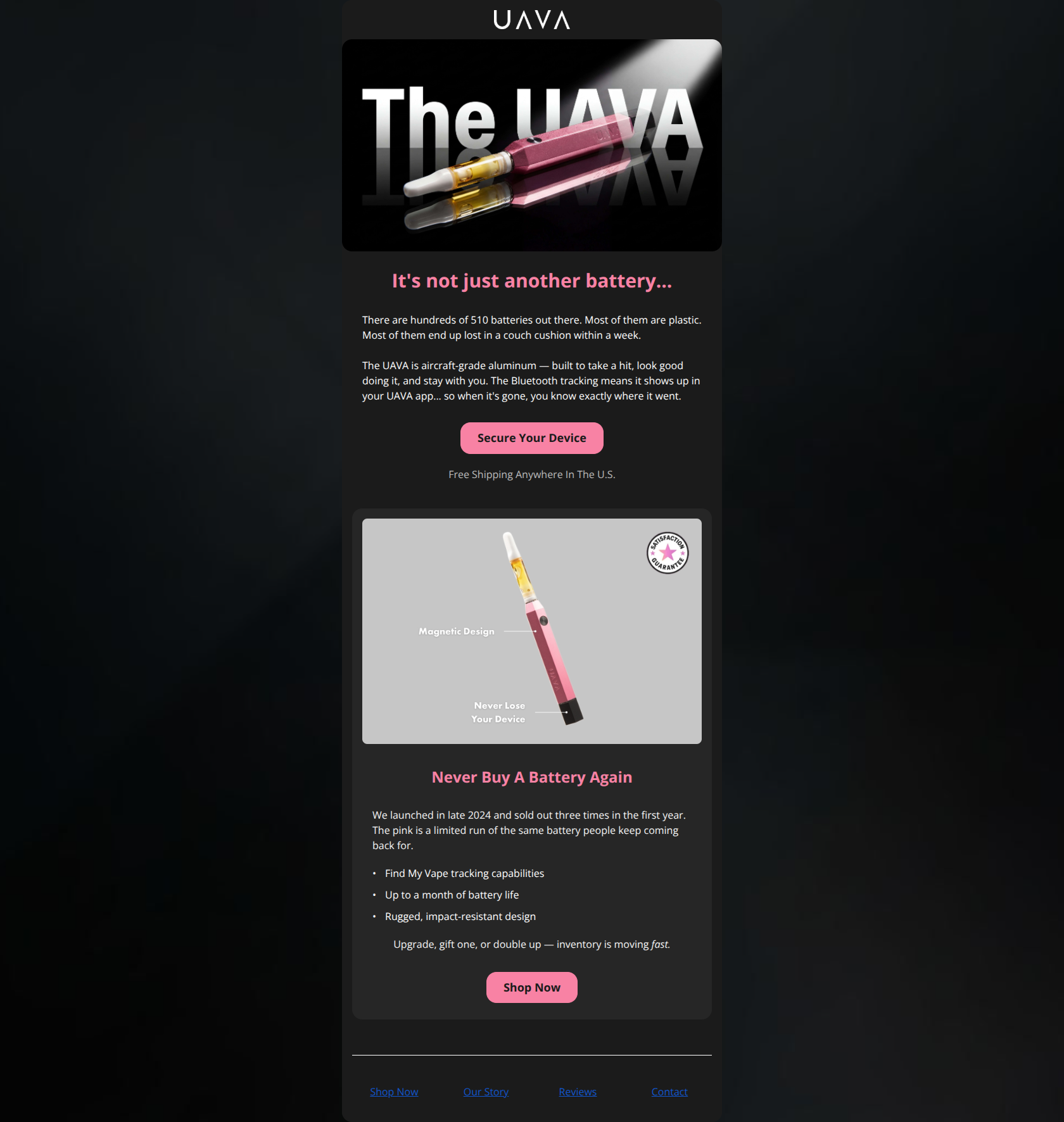 Email design: #2 - Non-Purchasers - Pink Launch