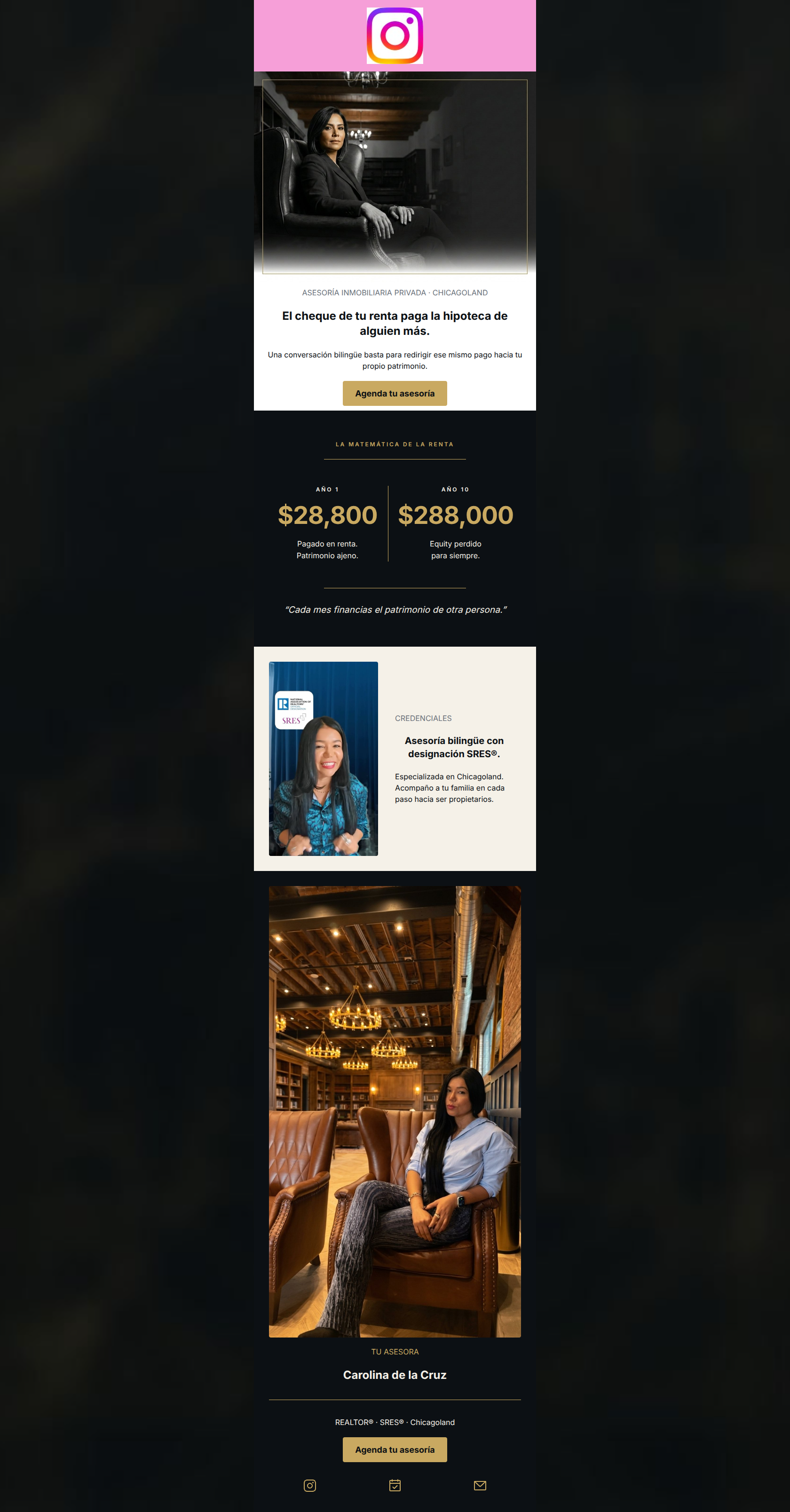 Email design: Cada mes que rentas, financias otro patrimonio.