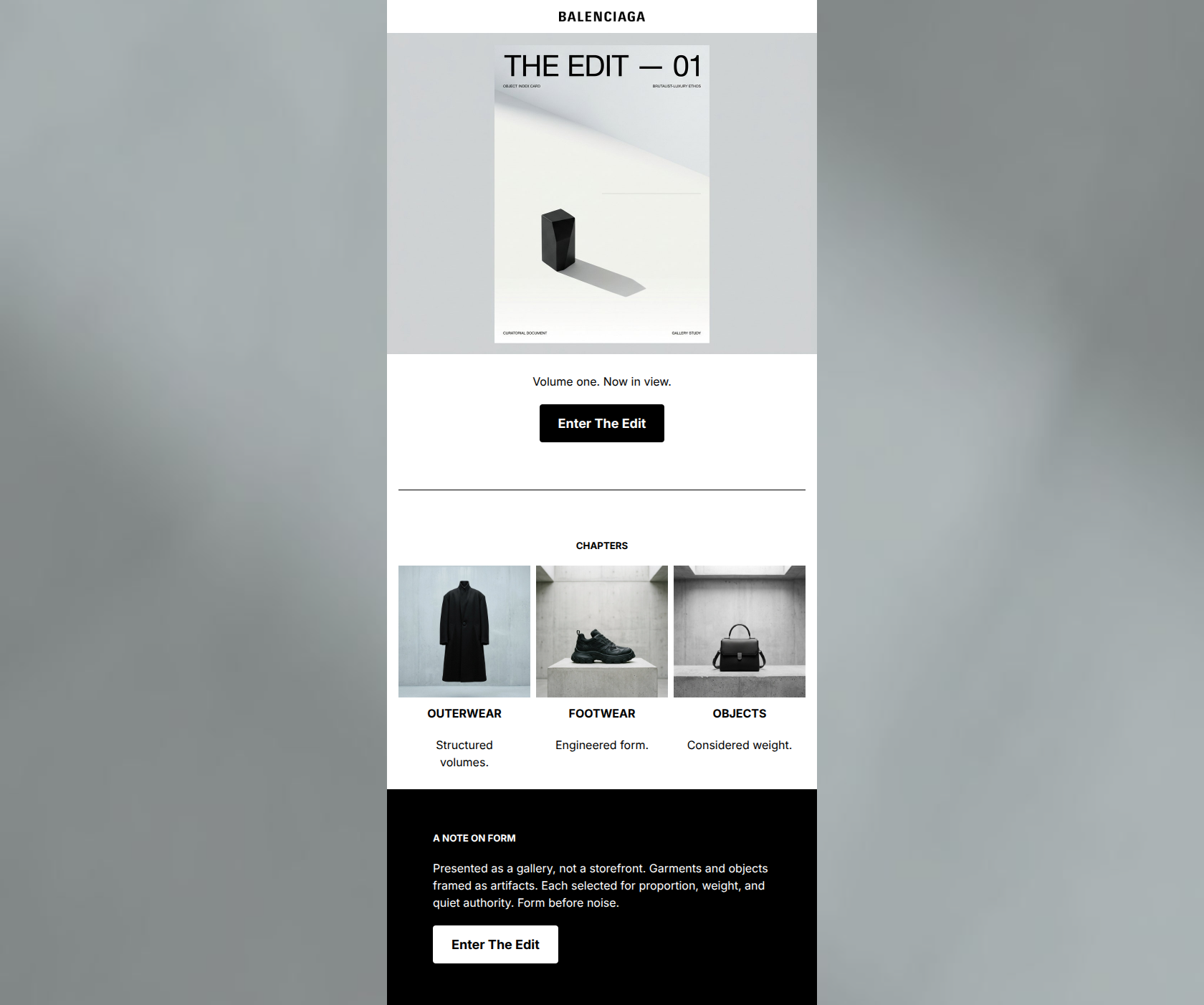 Email design: A Study In Form.