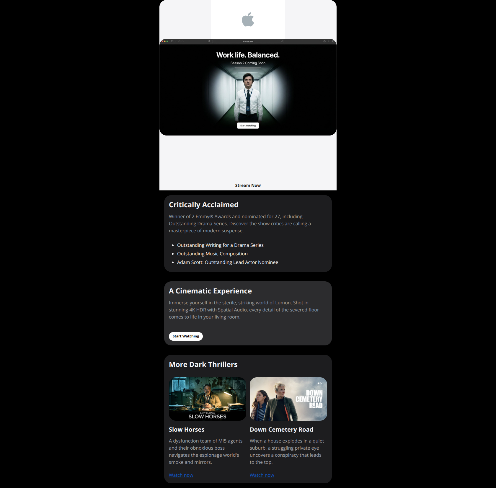 Email design: Welcome to Lumon Industries.