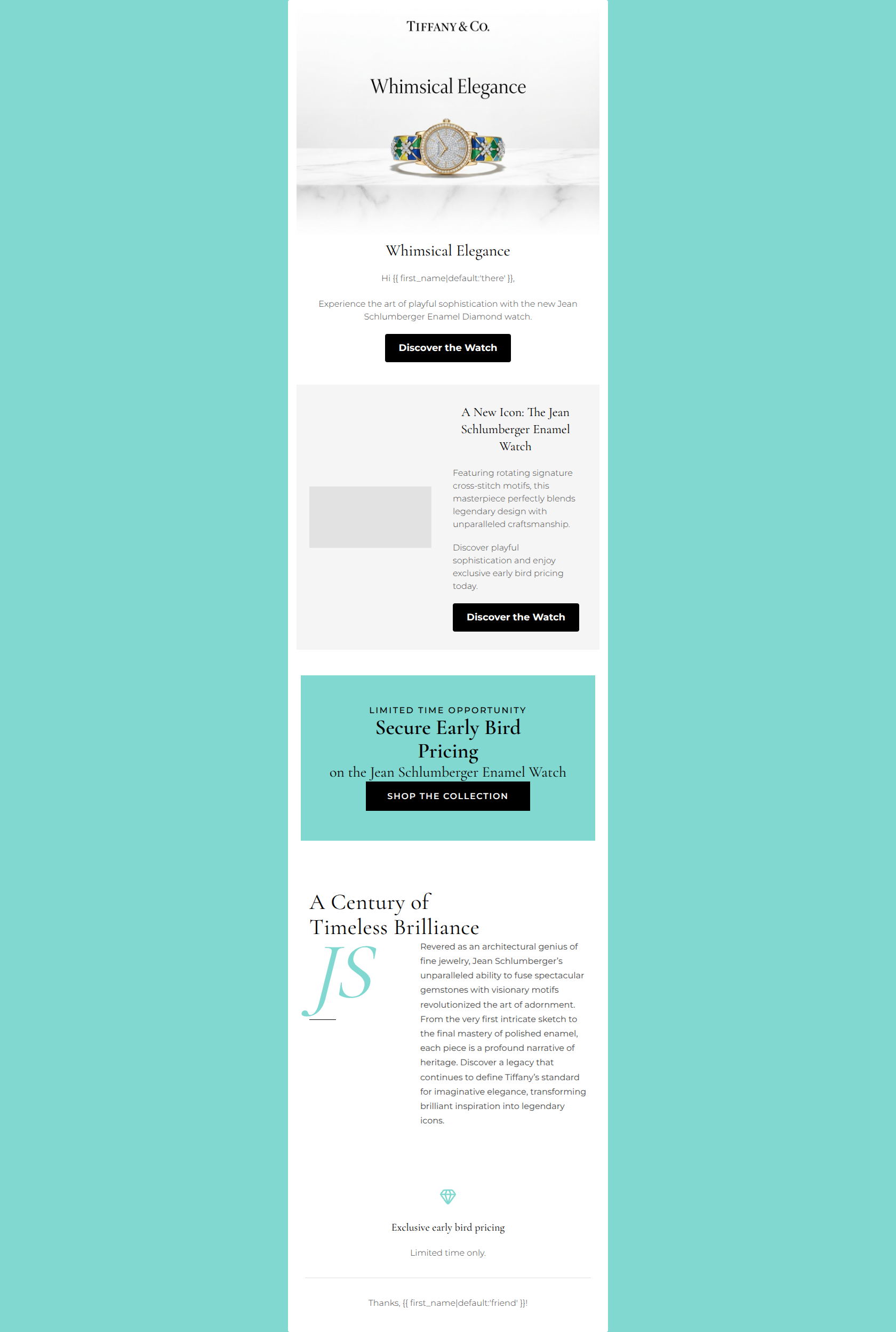 Email design: A New Icon: The Jean Schlumberger Enamel Watch