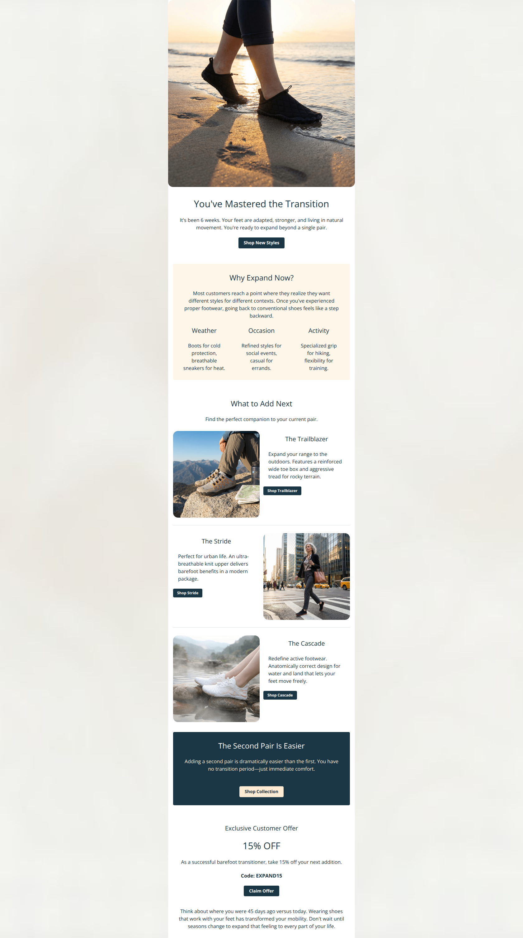 Email design: Post Purchase - Email 6
