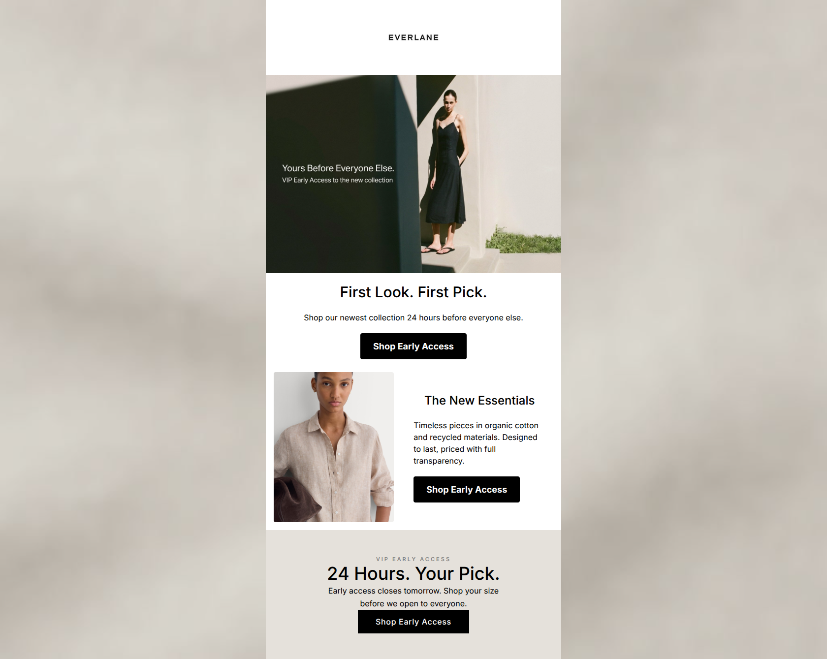 Email design: You're on the list. Early access is here.