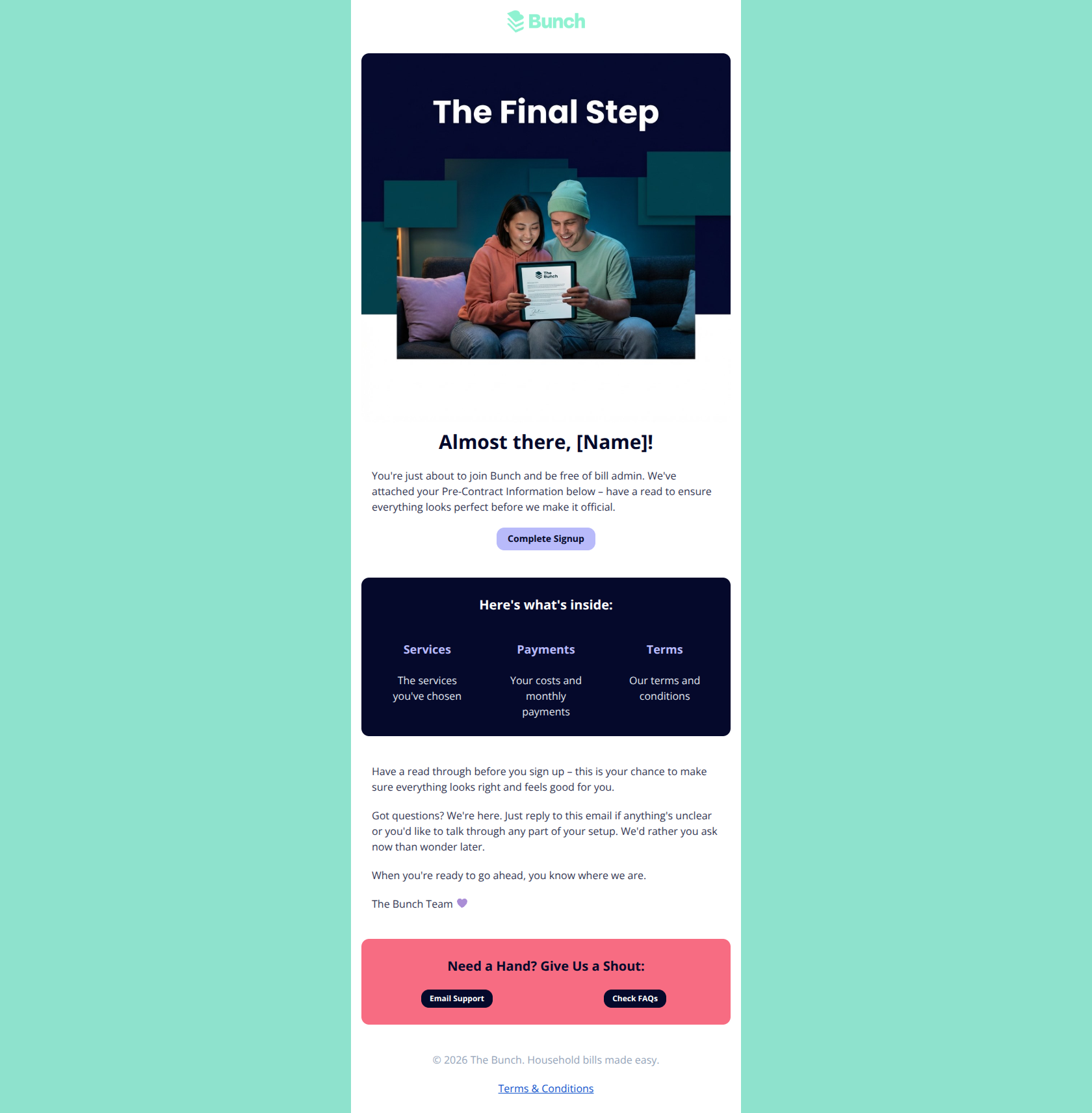 Email design: Important pre-contractual information 📄