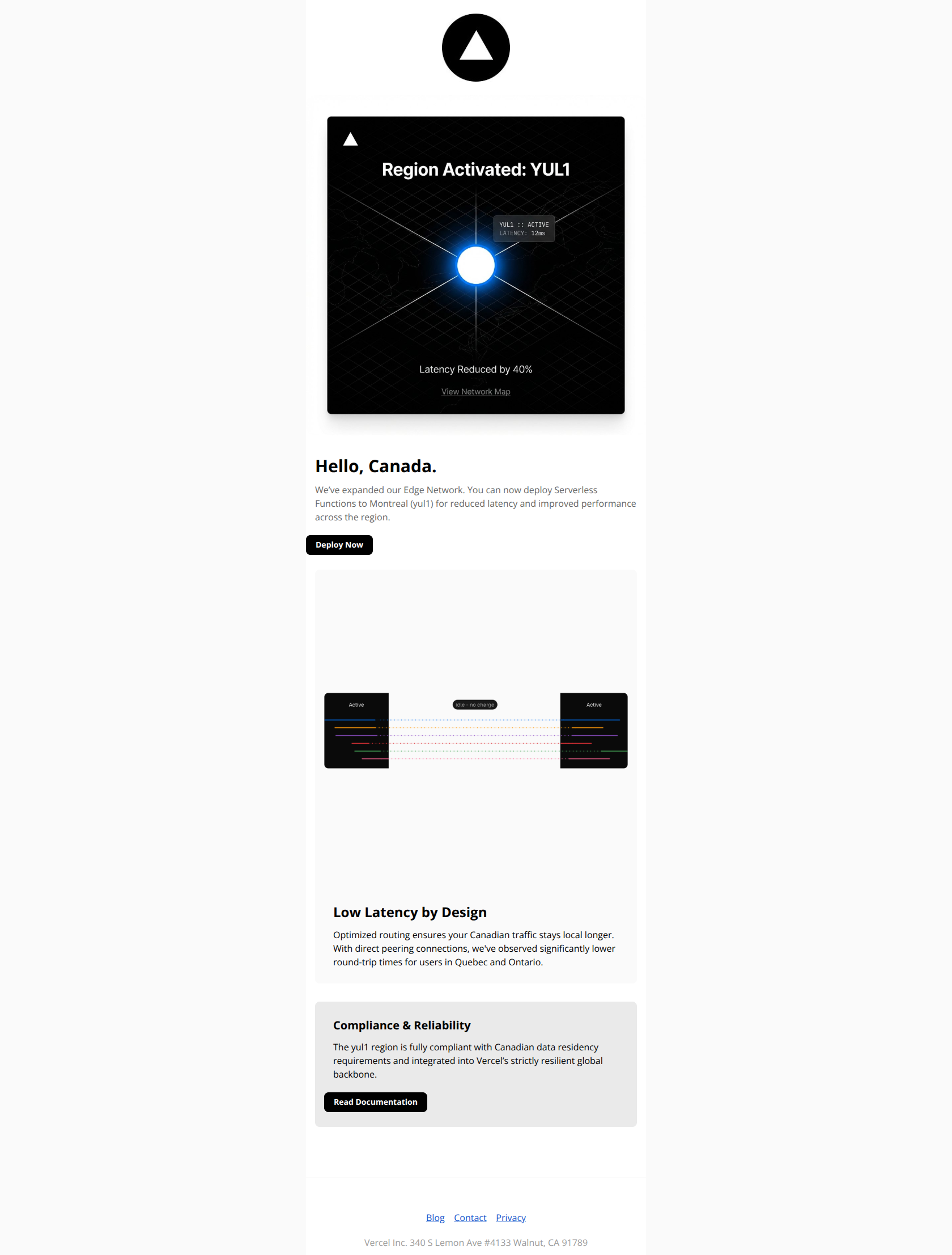 Email design: New Region: Montreal, Canada (yul1)