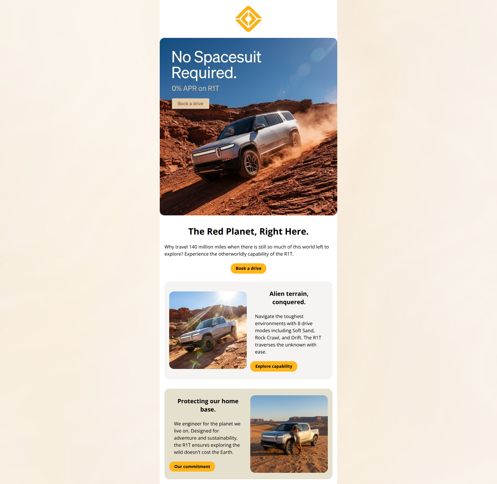 Email design: Mars is overrated.