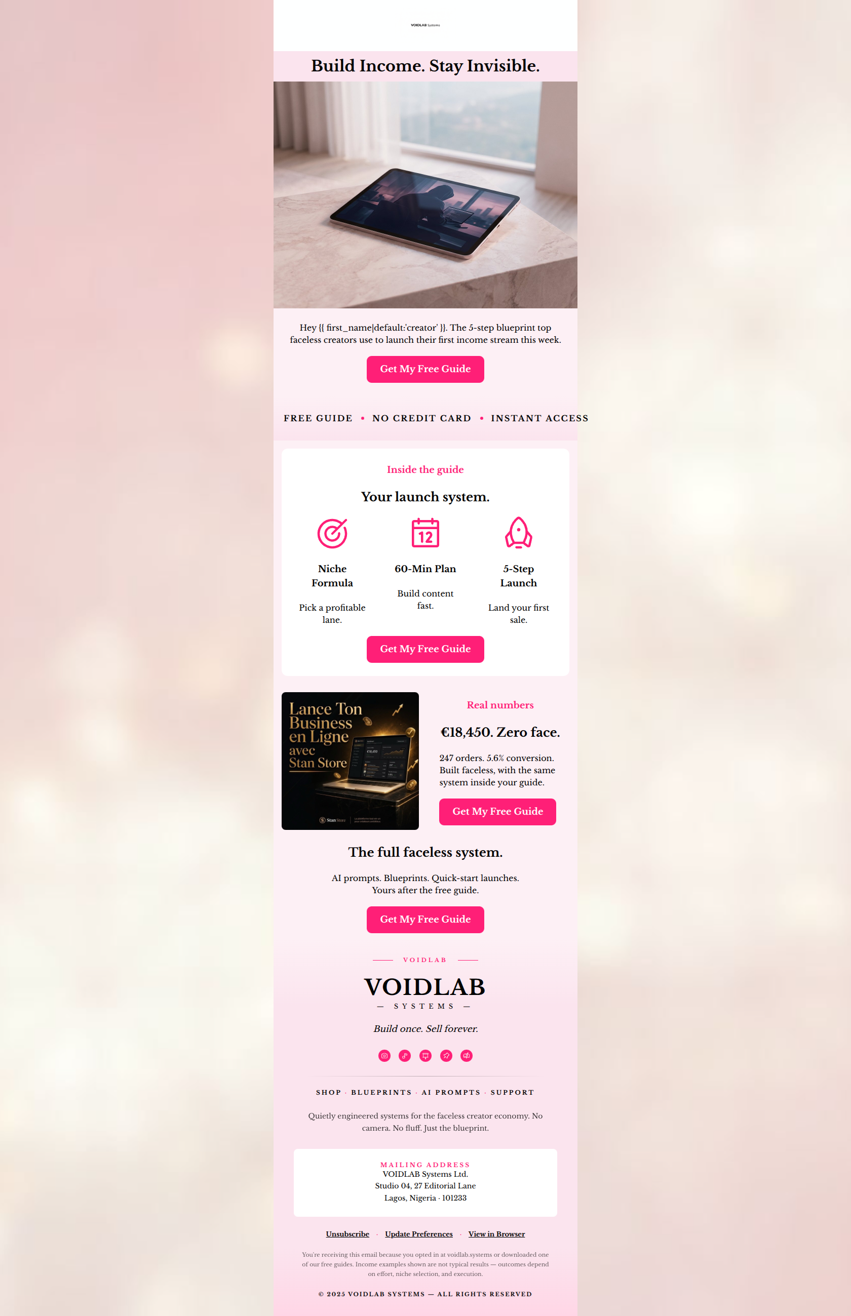 Email design: How creators earn online — without showing up