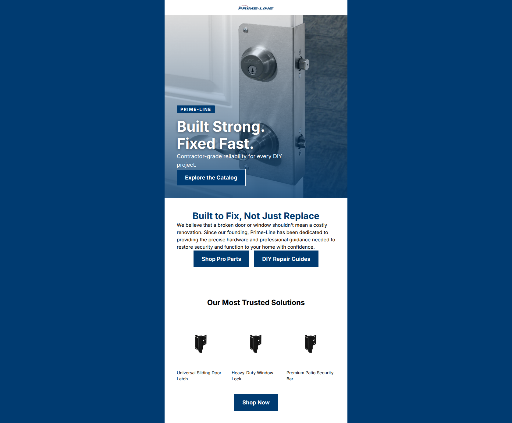 Email design "Starter: Product promo — welcome starter template " for Prime-Line