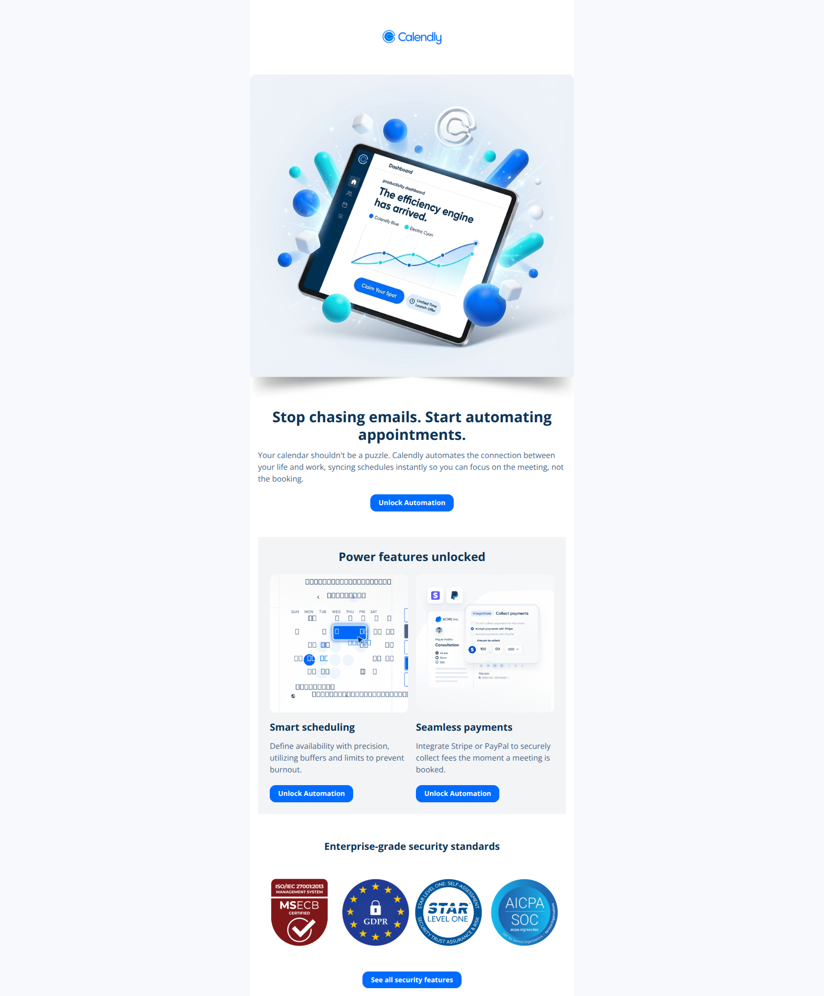Email design: Calendly's New Product is Here!