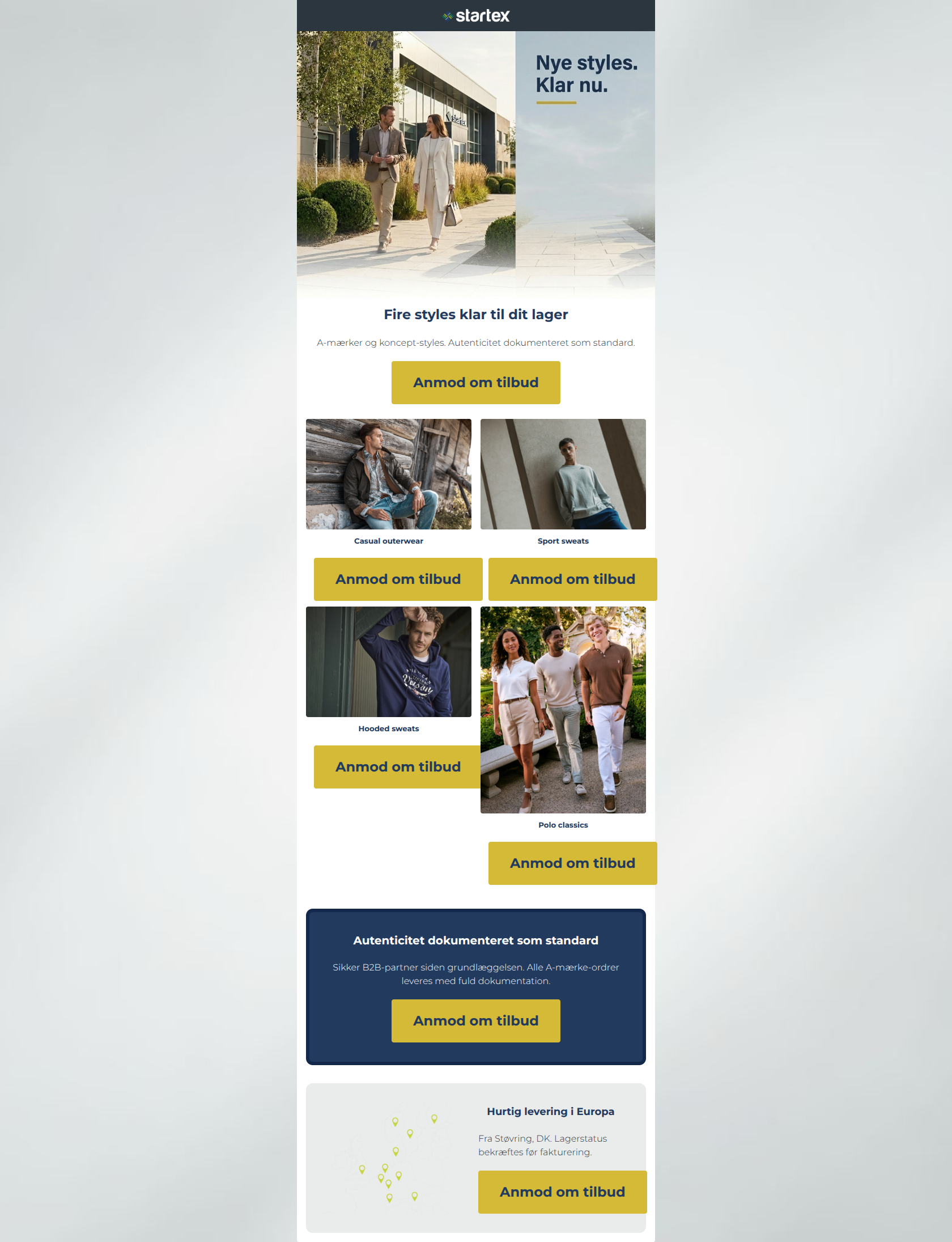 Email design: Nye styles klar til dit lager