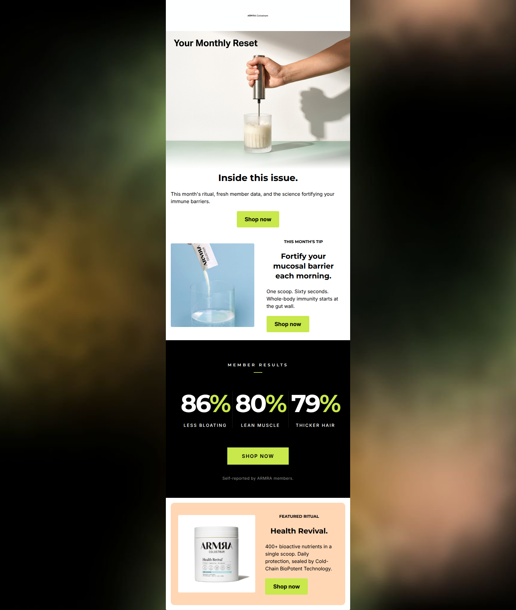 Email design: Your monthly ritual reset