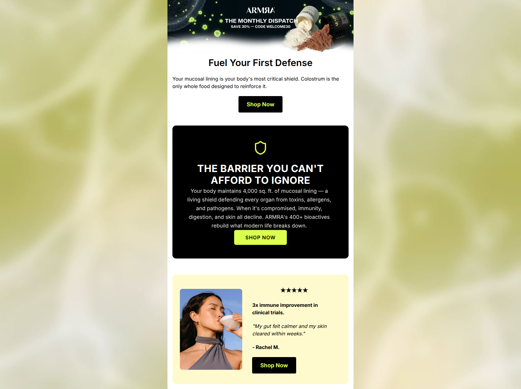 Email design: Your body's hidden barrier (and how to fuel it)