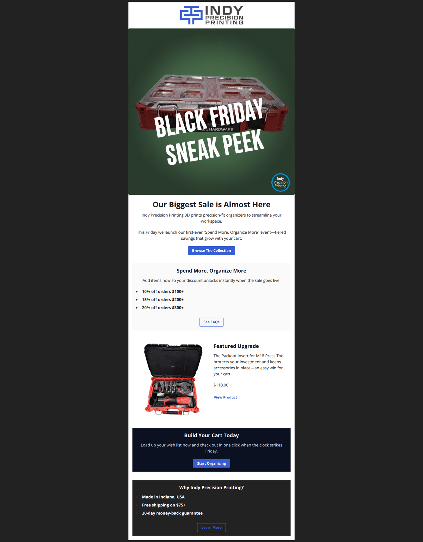 Email design: Our Black Friday Secret...