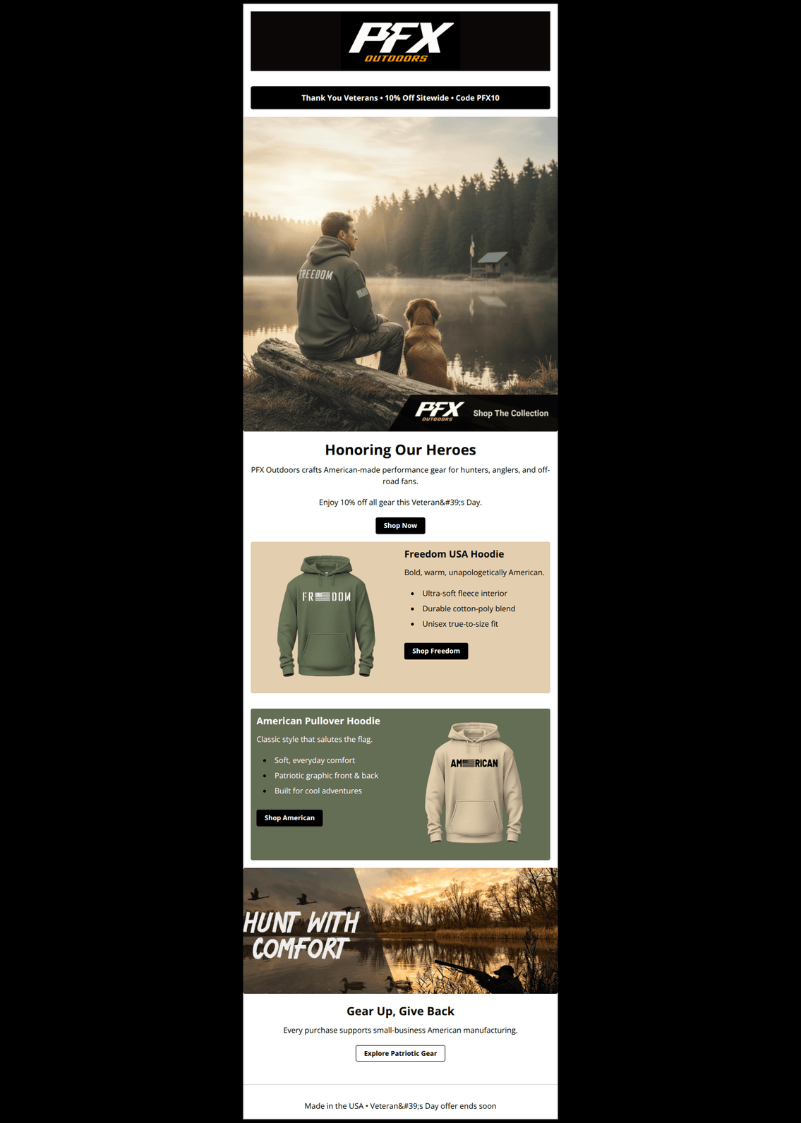 Email design: Thank You, Veterans | A Special Offer Inside (Clone) (Clone) (Clone) (Clone)