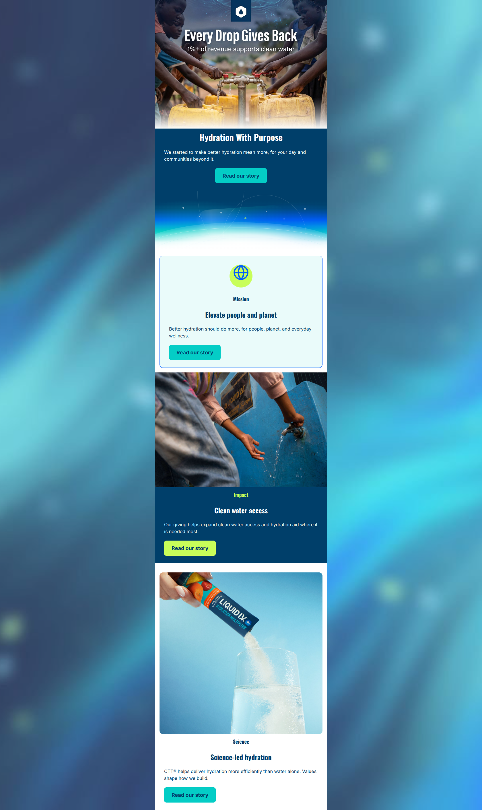 Email design: Why Liquid I.V. Exists