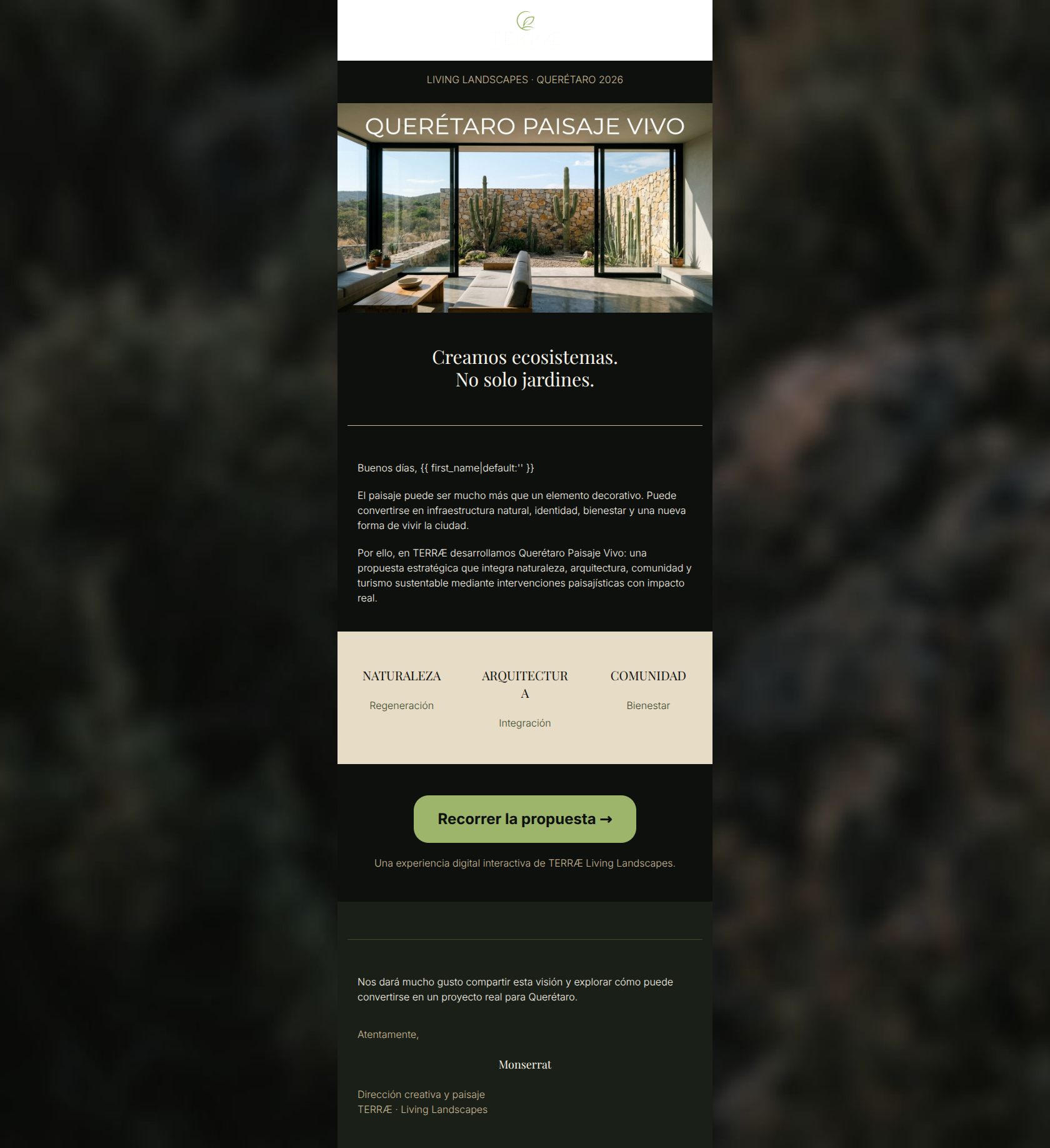 Email design: Una propuesta para transformar el paisaje de Querétaro