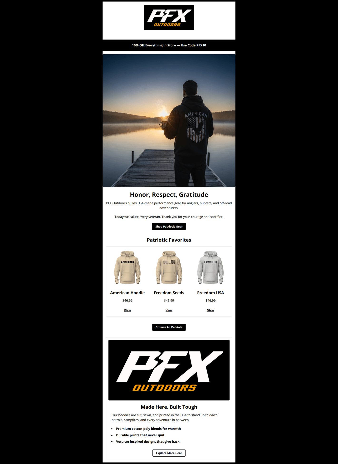 Email design: A Salute To Our Veterans ๐บ๐ธ