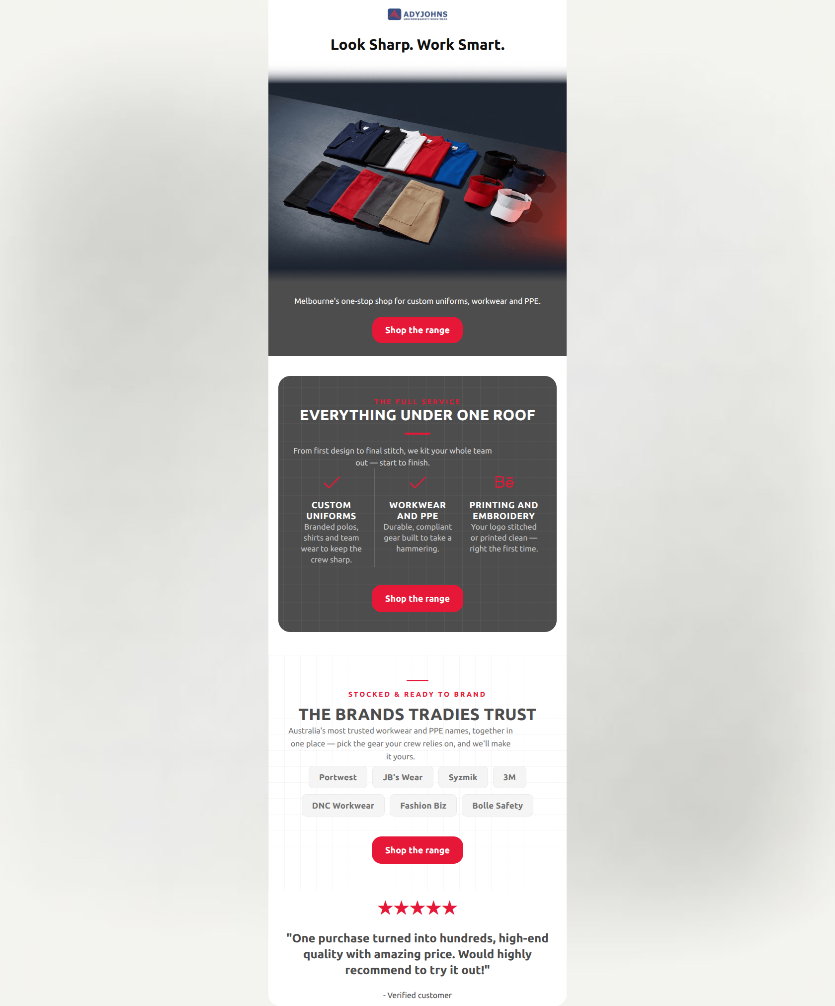 Email design: Gear up. Get the job done.