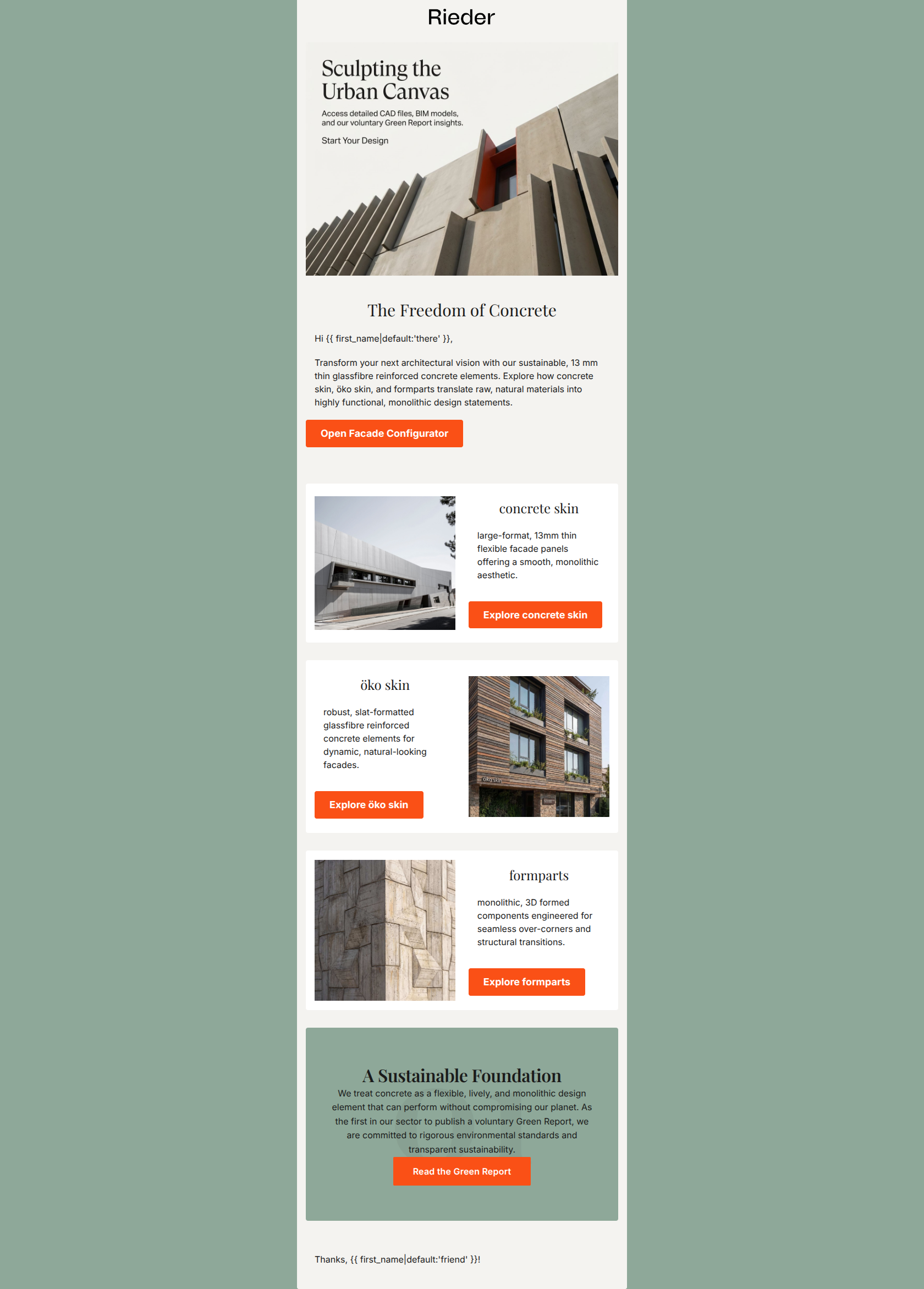 Email design: Redefining building envelopes: 3 sustainable concr