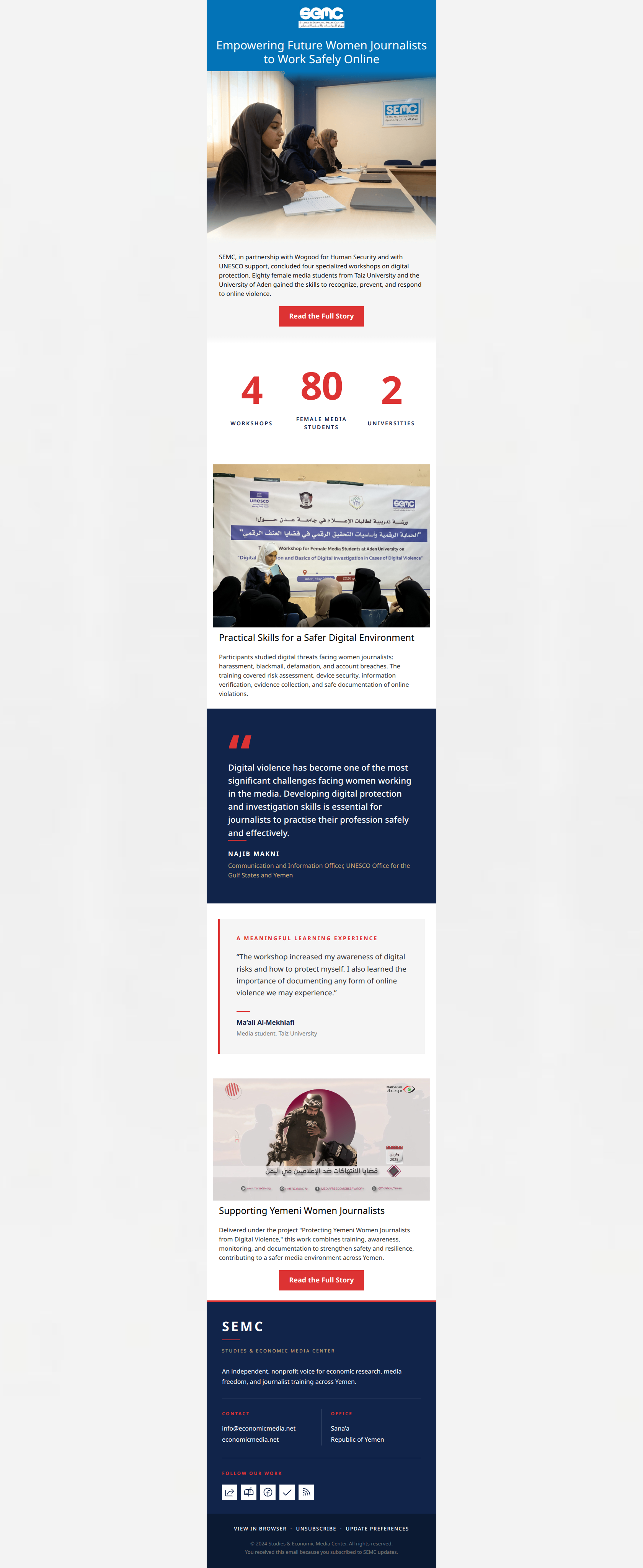 Email design: 80 Female Media Students Strengthen Their Digital