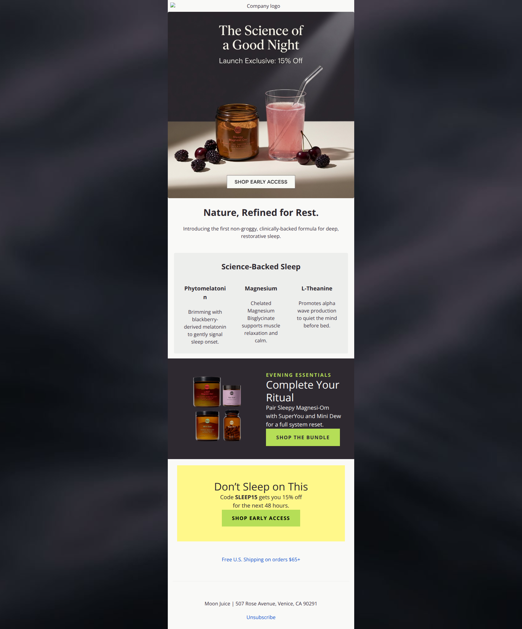 Email design: Early Access: Micro-dose Sleep is here π