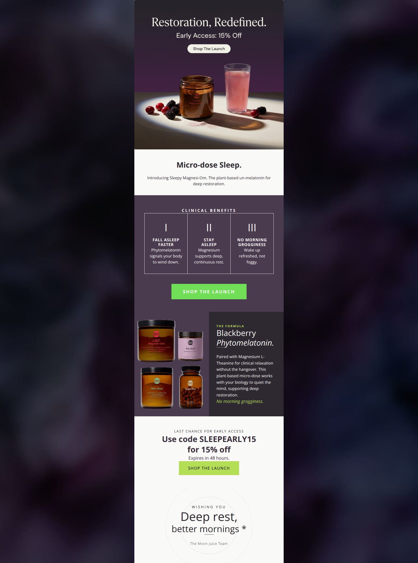 Email design: Micro-dose your sleep π