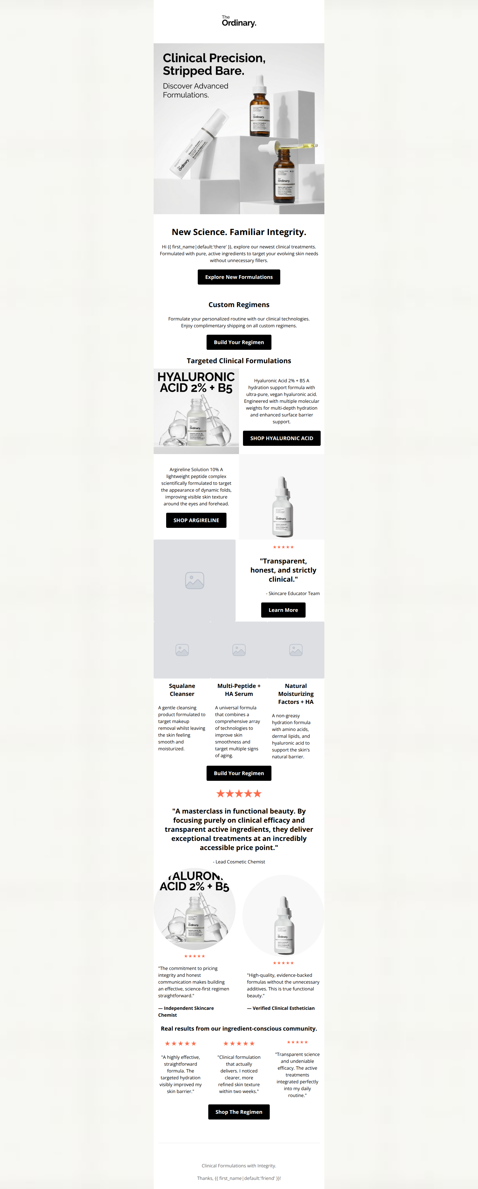 Email design: New Clinical Formulations Have Arrived