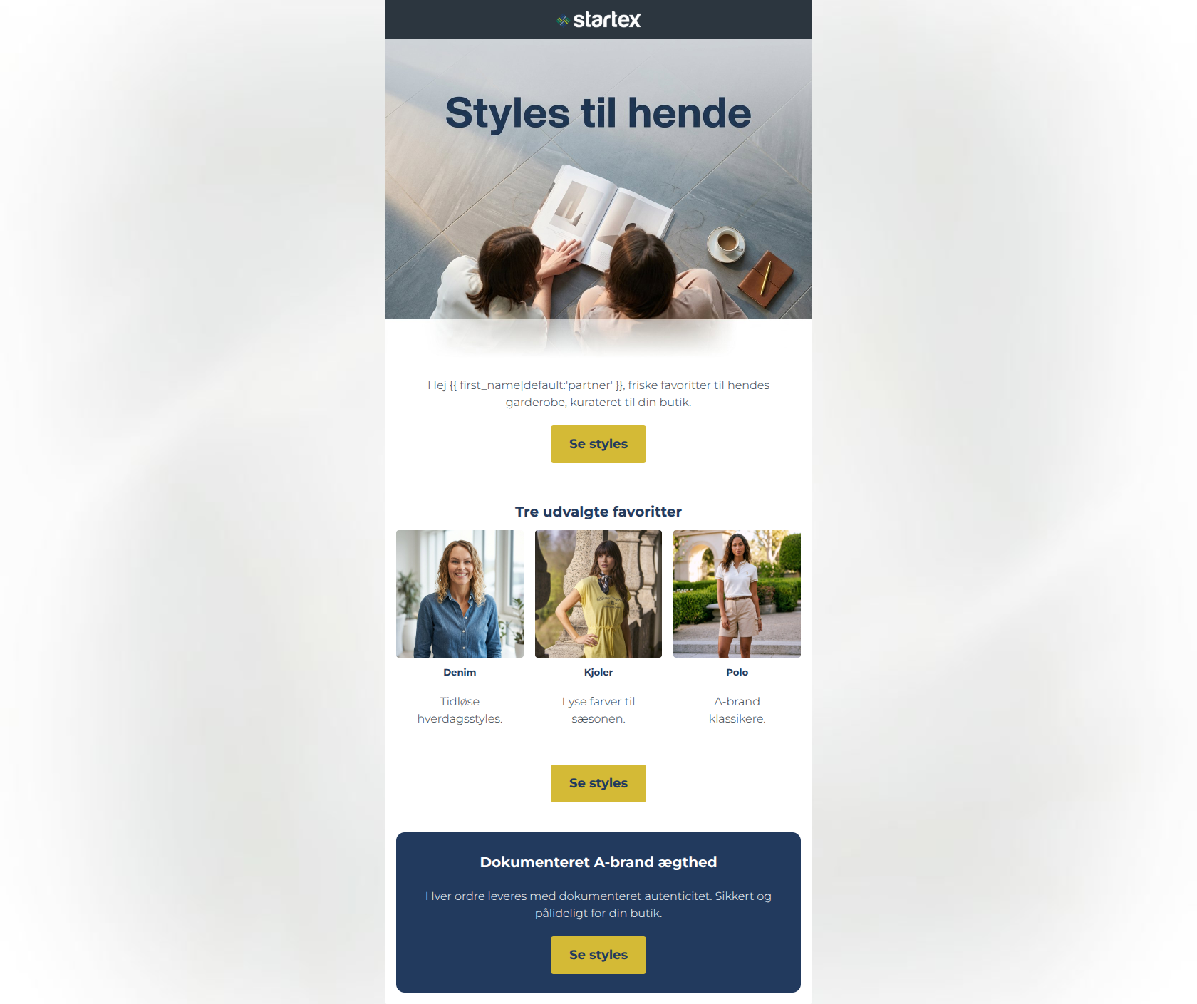 Email design: Styles til hende — nye favoritter