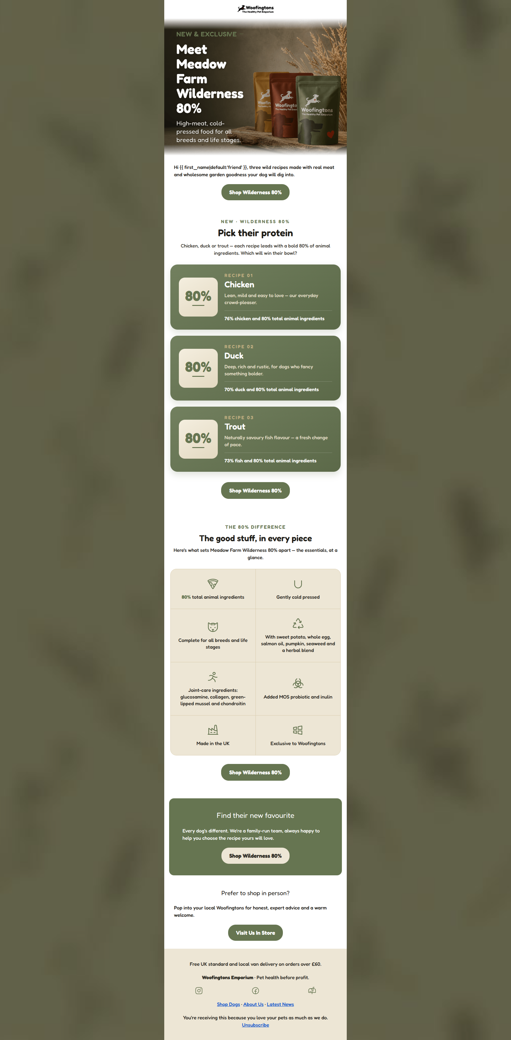 Email design: Meet Meadow Farm Wilderness 80%