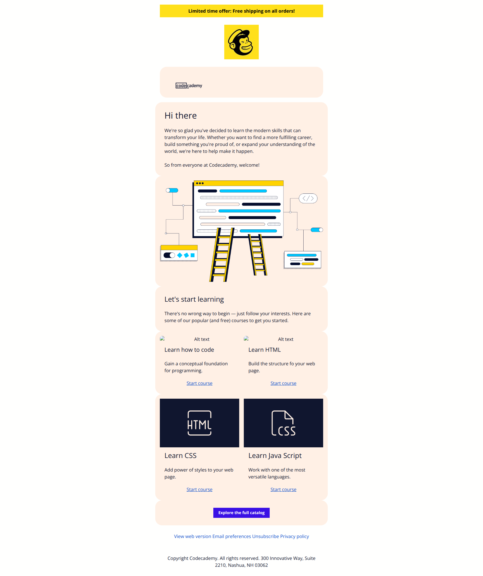 Email design: Welcome to the fold! ✨