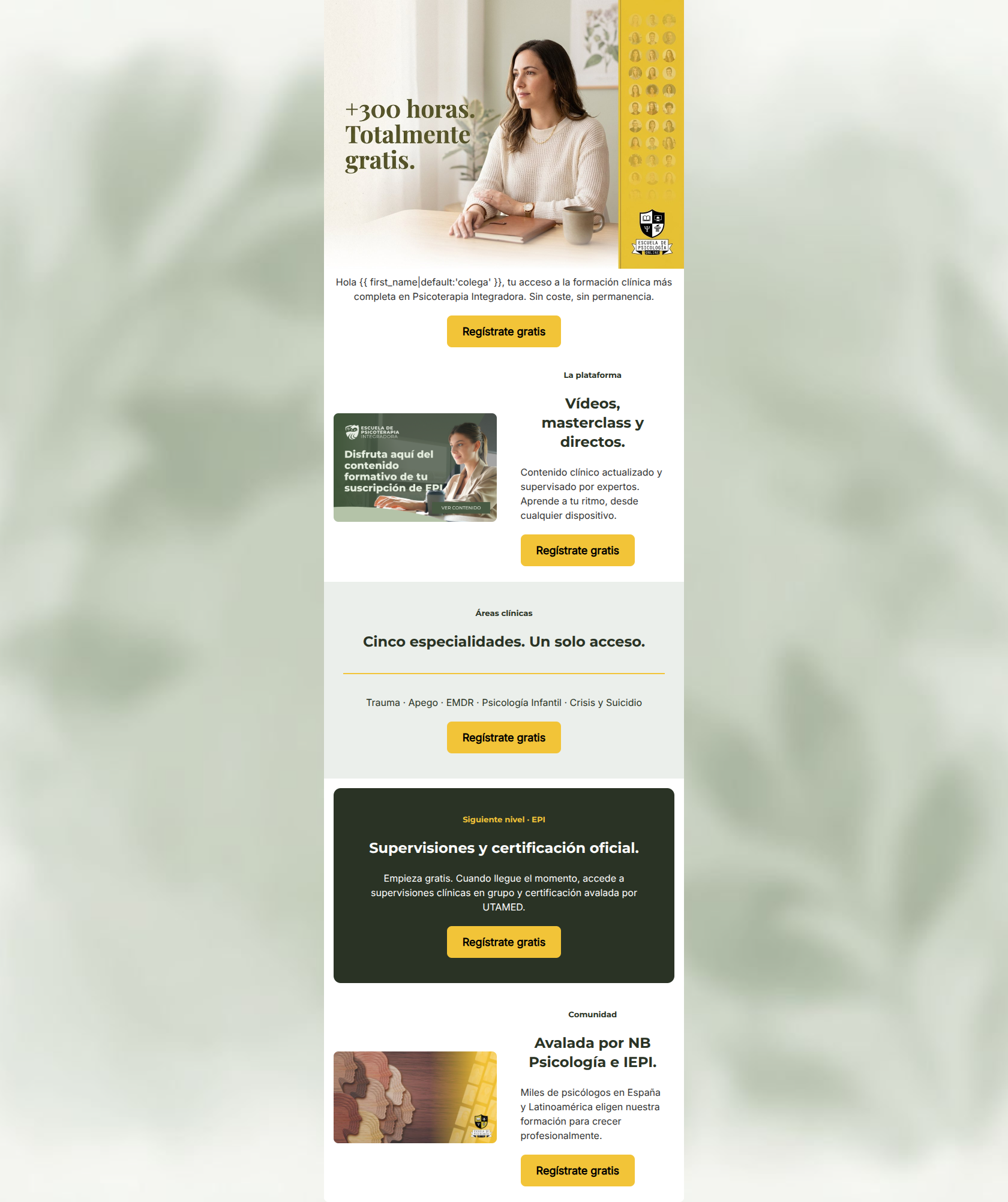 Email design: Tu acceso gratuito a la EPO te espera